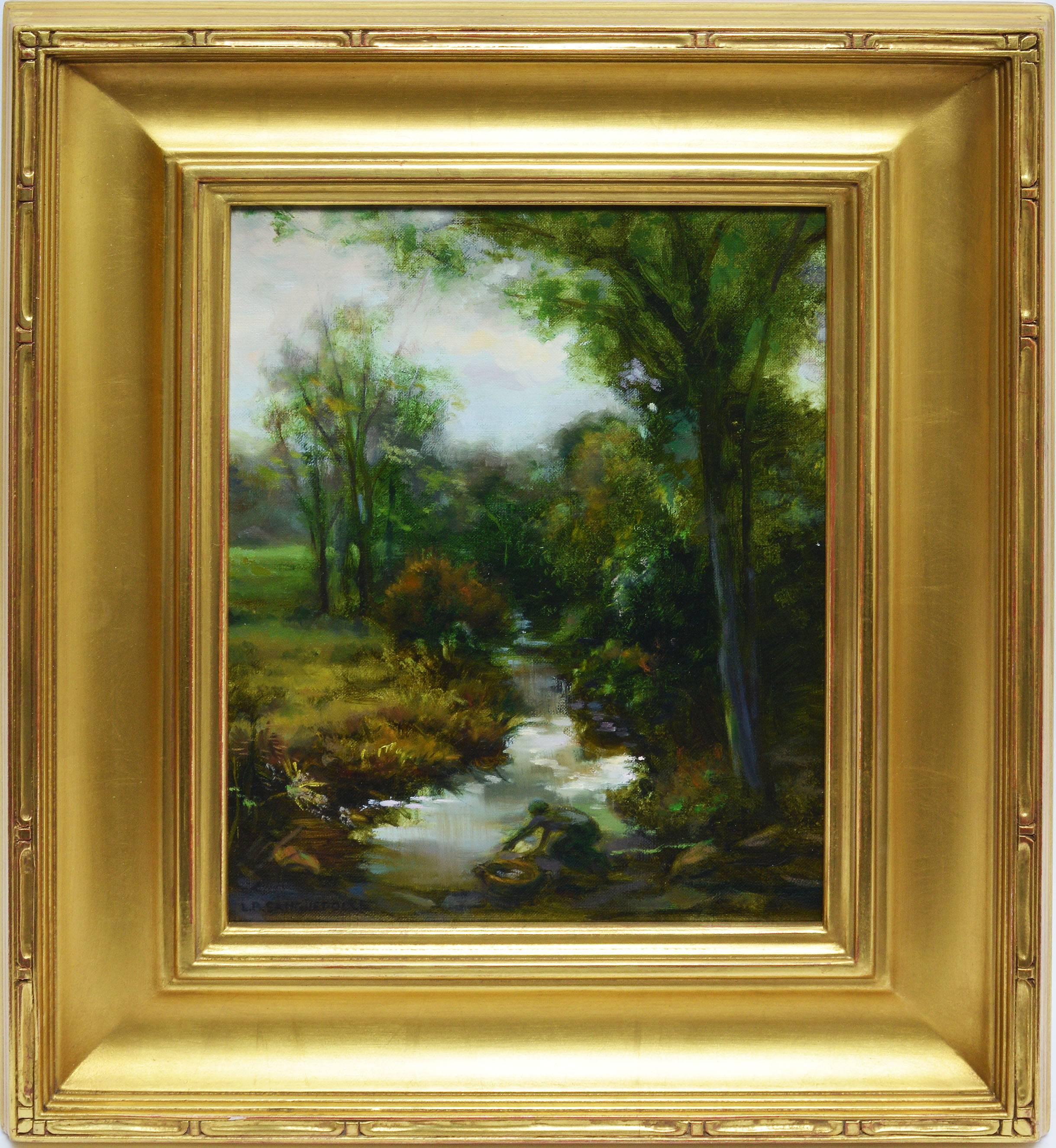 Unknown Landscape Painting - Landscape with a Stream