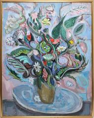 Modernist Flower Still Life by Irving Katzenstein