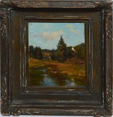 American Impressionist River Landscape by Gaetano Capone