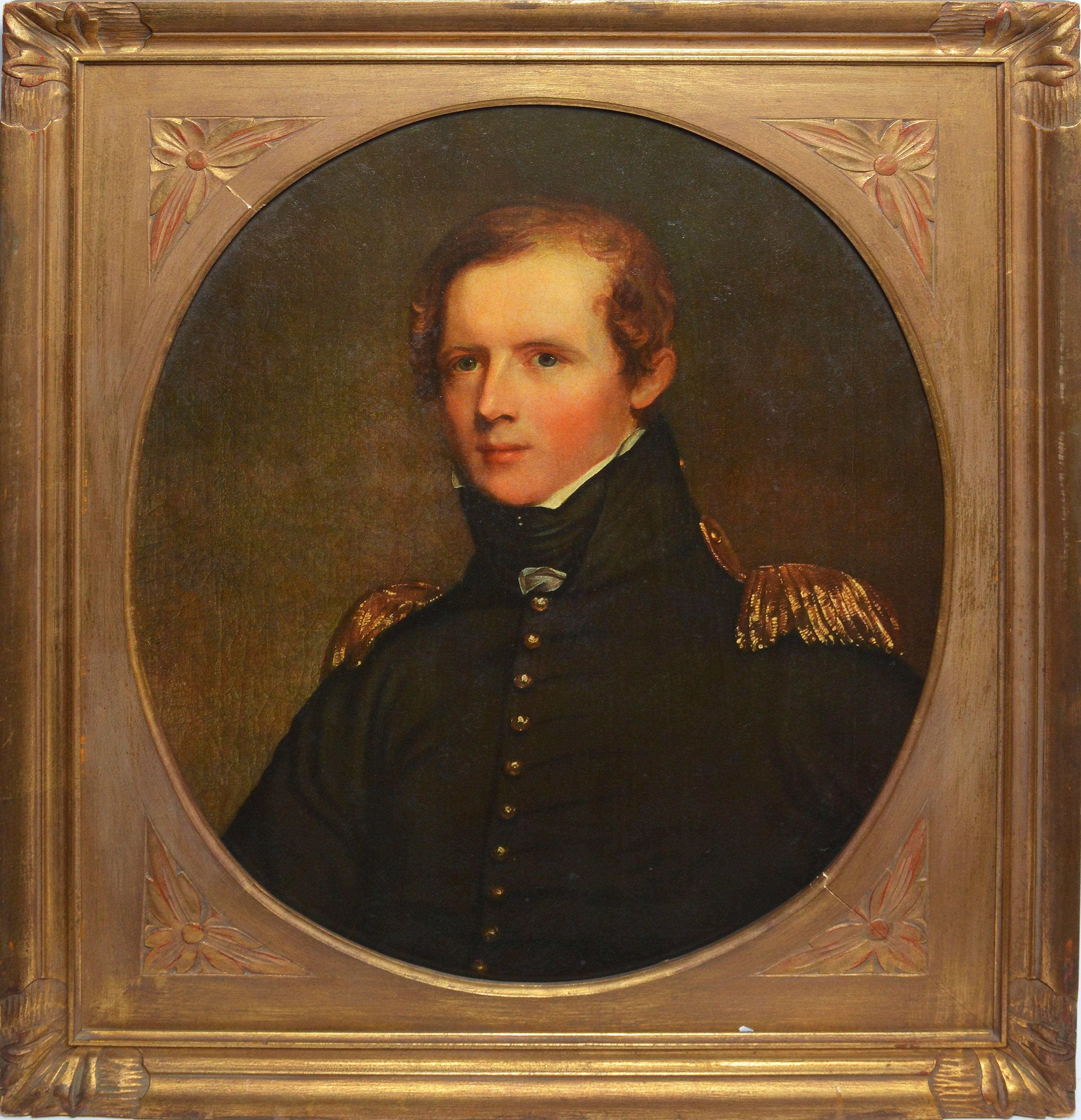 Unknown Portrait Painting - Portrait of a Young Military Officer