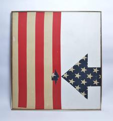 Pop Art Abstract with American Flag