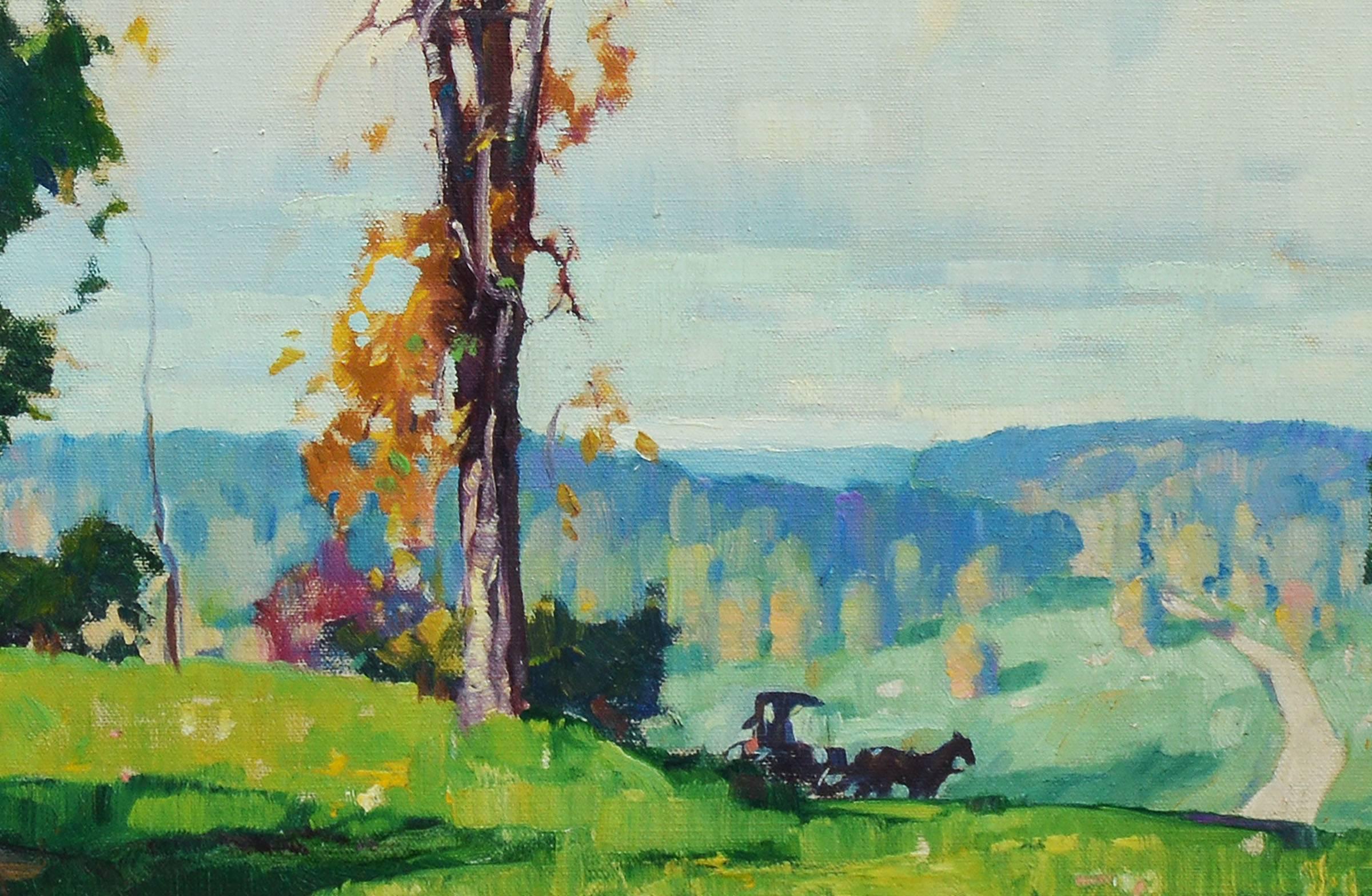 The Open Road, Impressionist Landscape by Edward Grigware 3