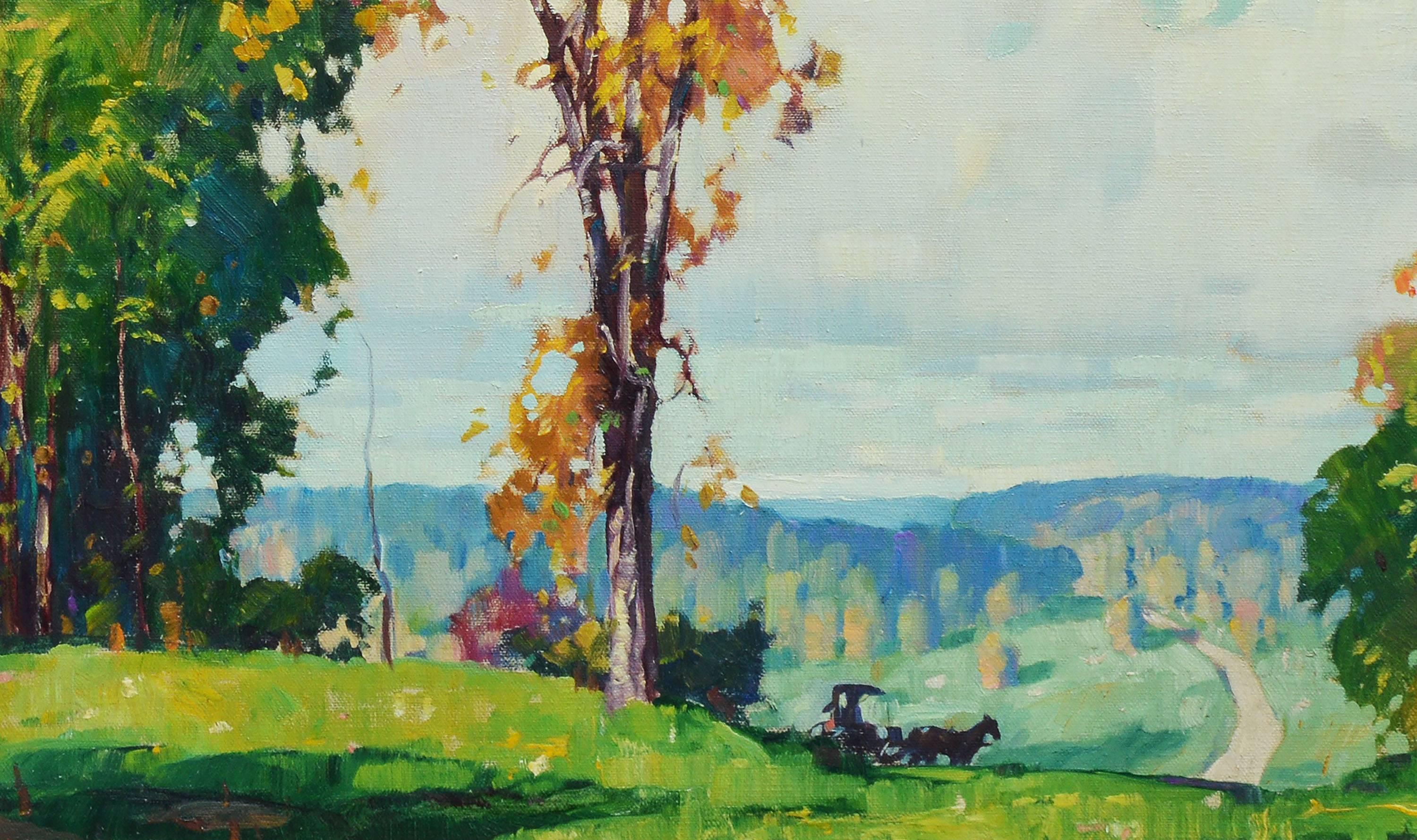 The Open Road, Impressionist Landscape by Edward Grigware 2