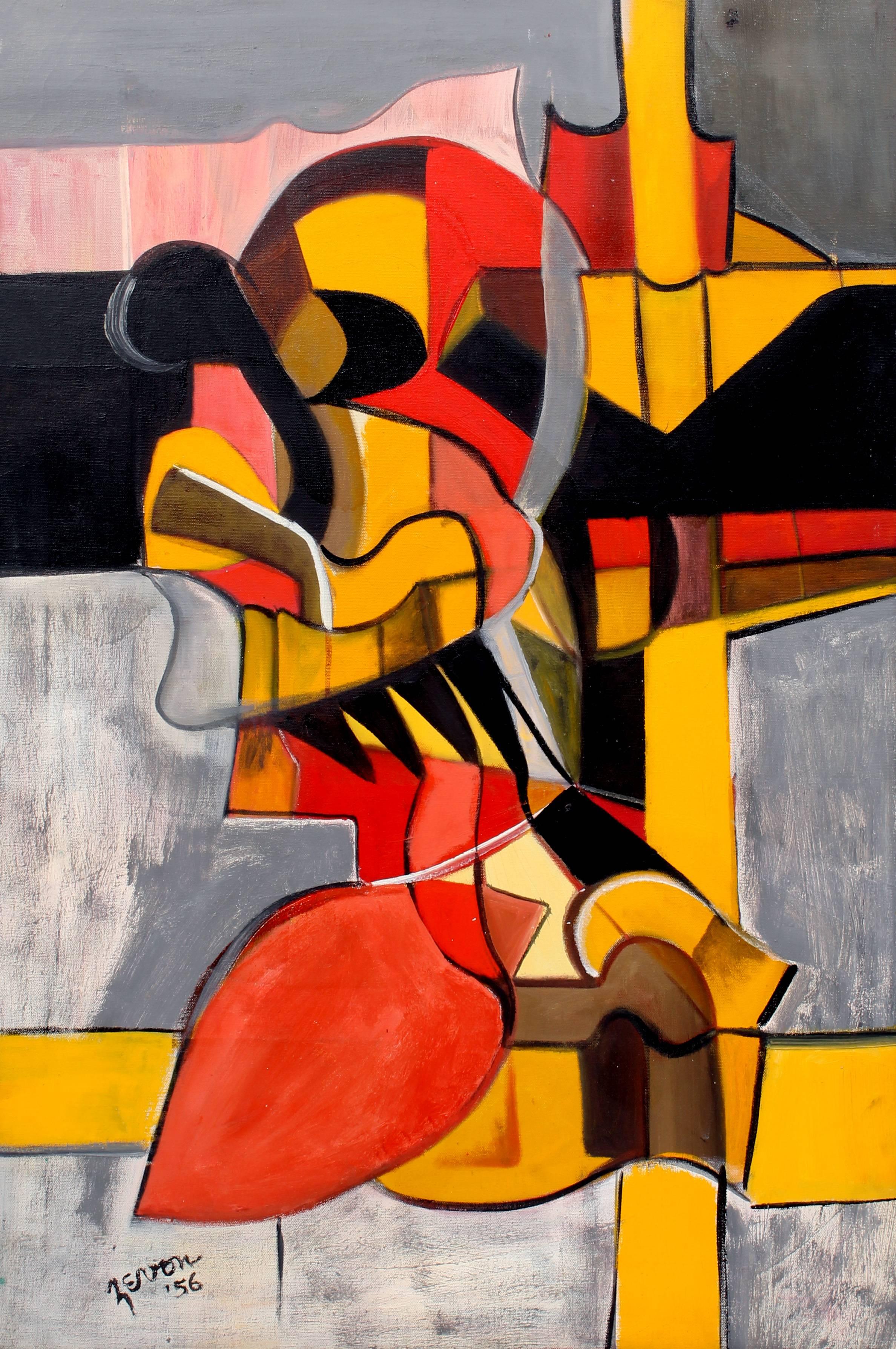 Irene Zevon Abstract Painting – Komposition 56