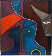 Modernist Nude Composition by Carlos Paez Vilaro