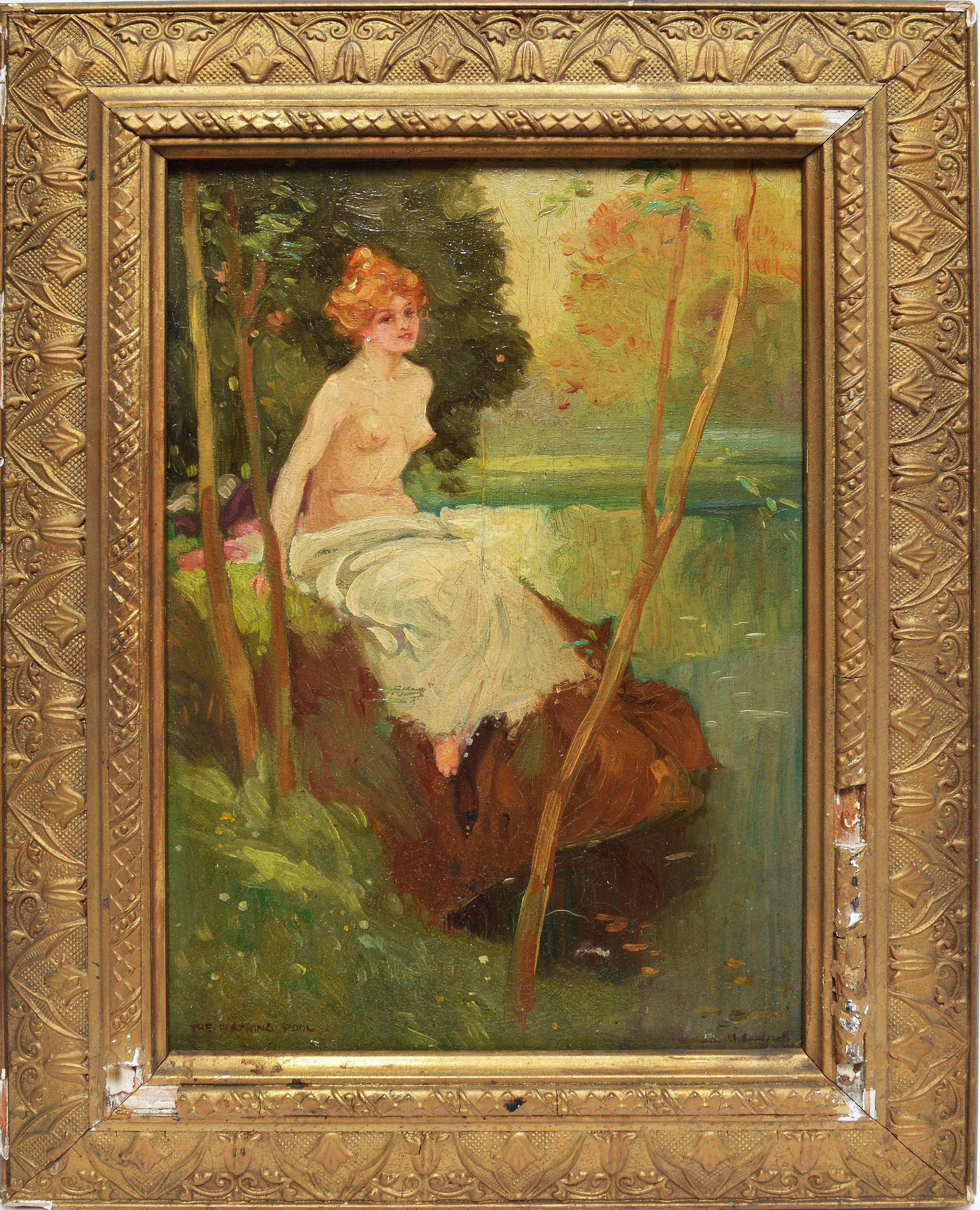 Unknown Nude Painting - Nude in a Forest