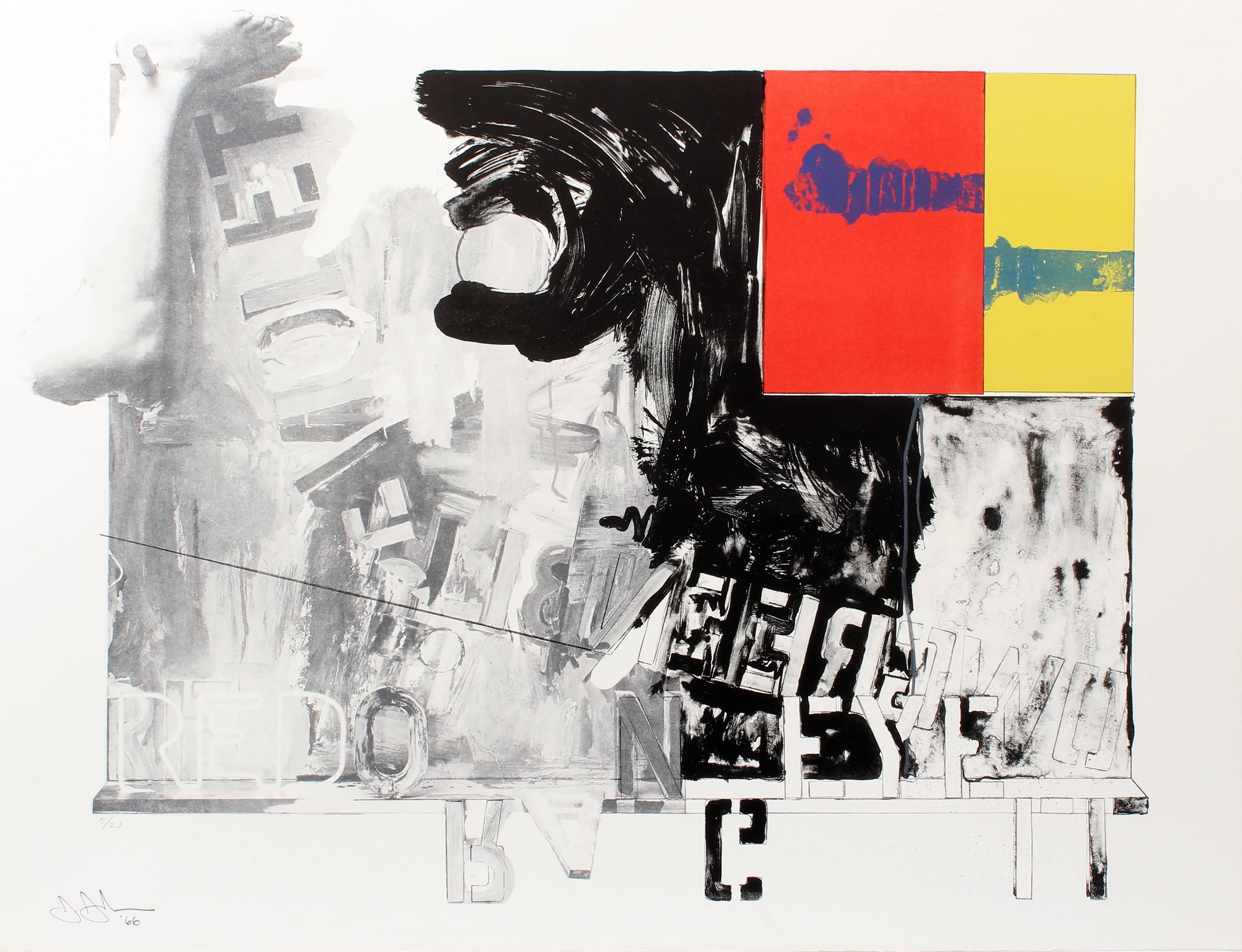 Jasper Johns Abstract Print - Passage I
