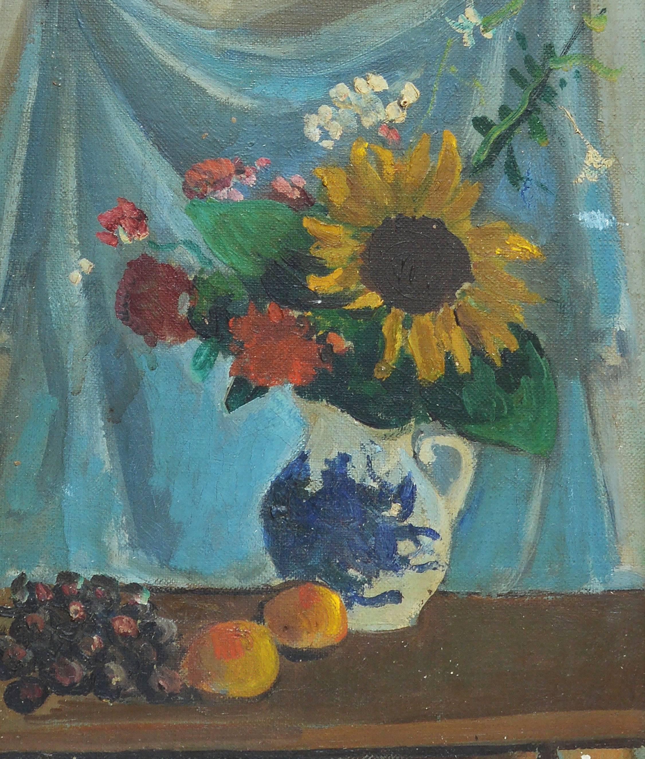 Impressionist Sun Flower Still Life by Nicolai Cikovsky 3