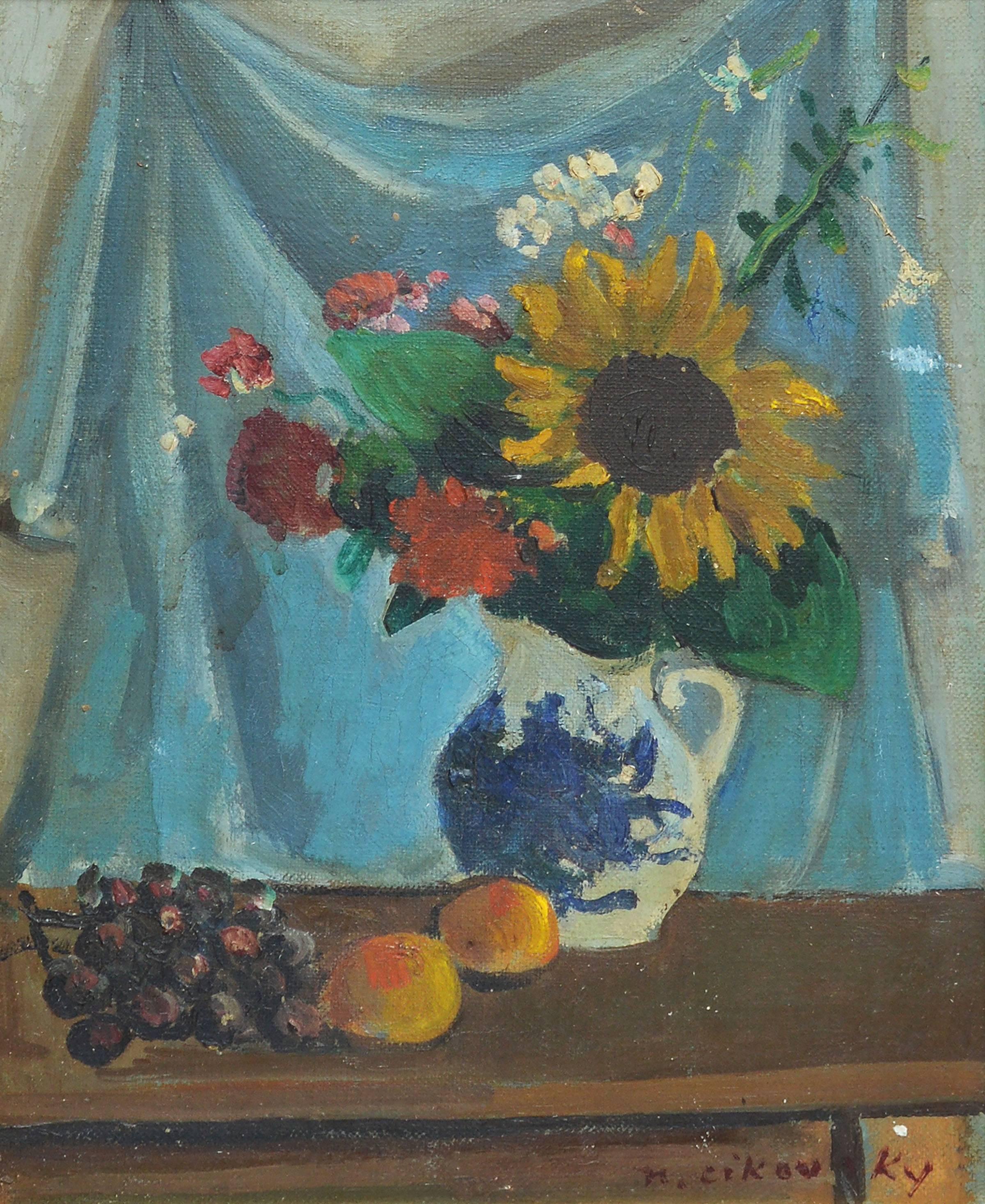 Impressionist Sun Flower Still Life by Nicolai Cikovsky 2