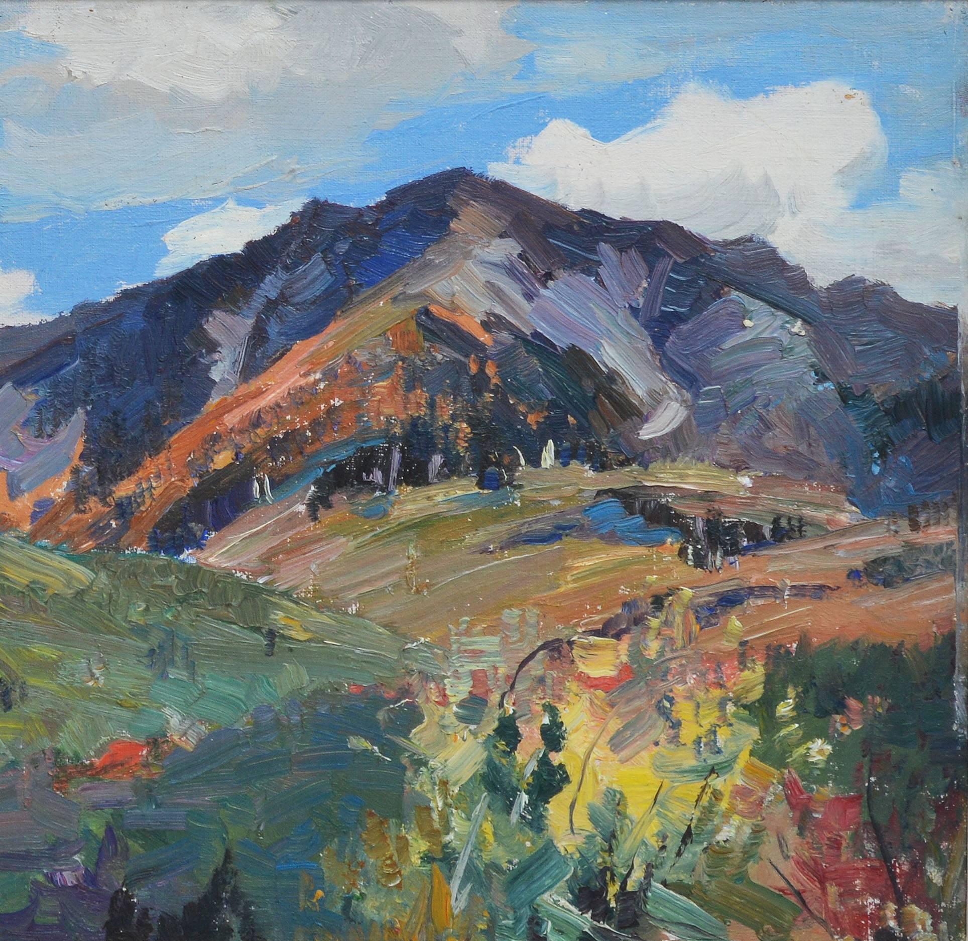 The Mountainside by Stanley Woodward - Impressionist Painting by Stanley Wingate Woodward