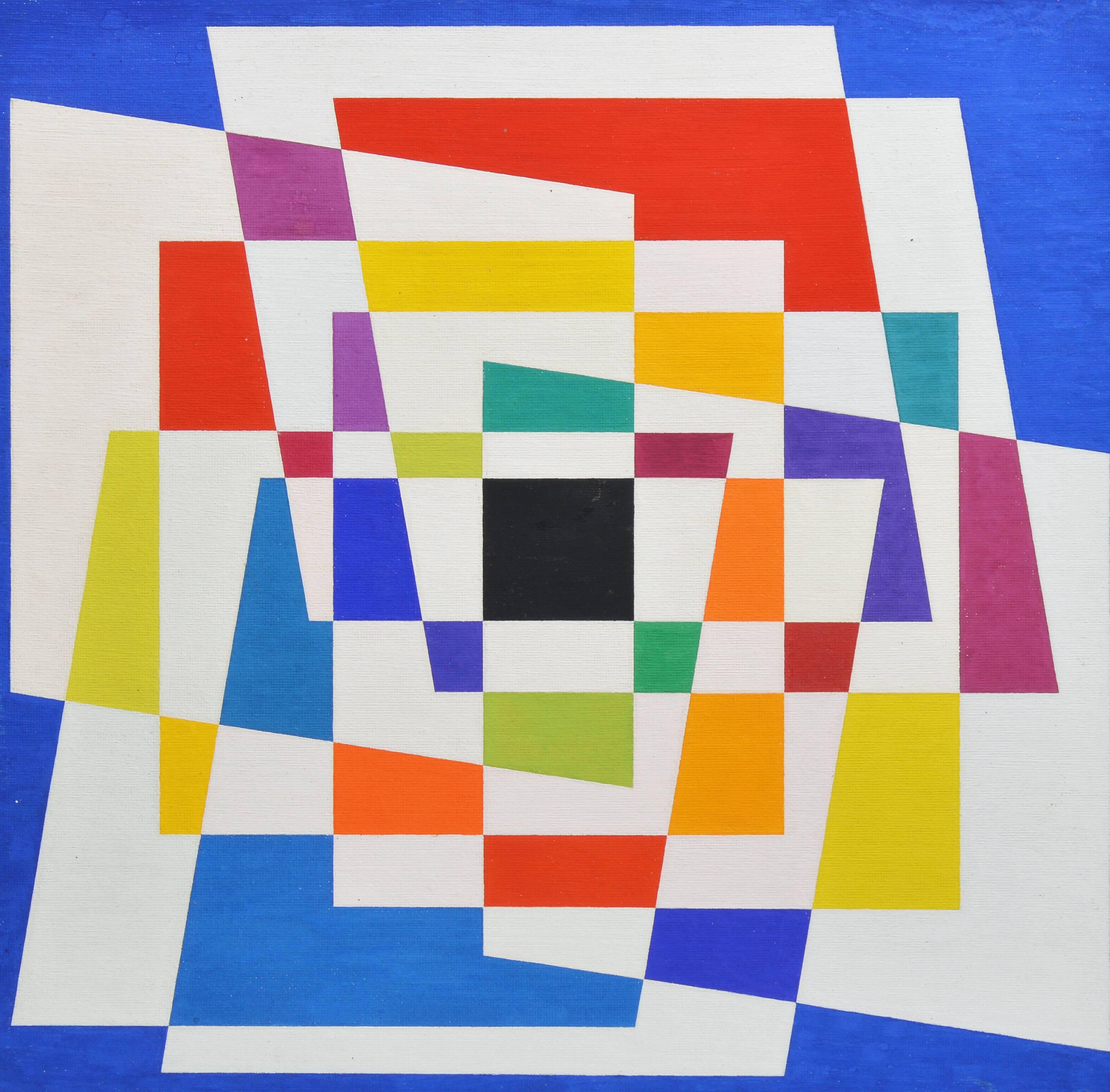 Mid Century Geometric Abstraction - Abstract Geometric Painting by Unknown