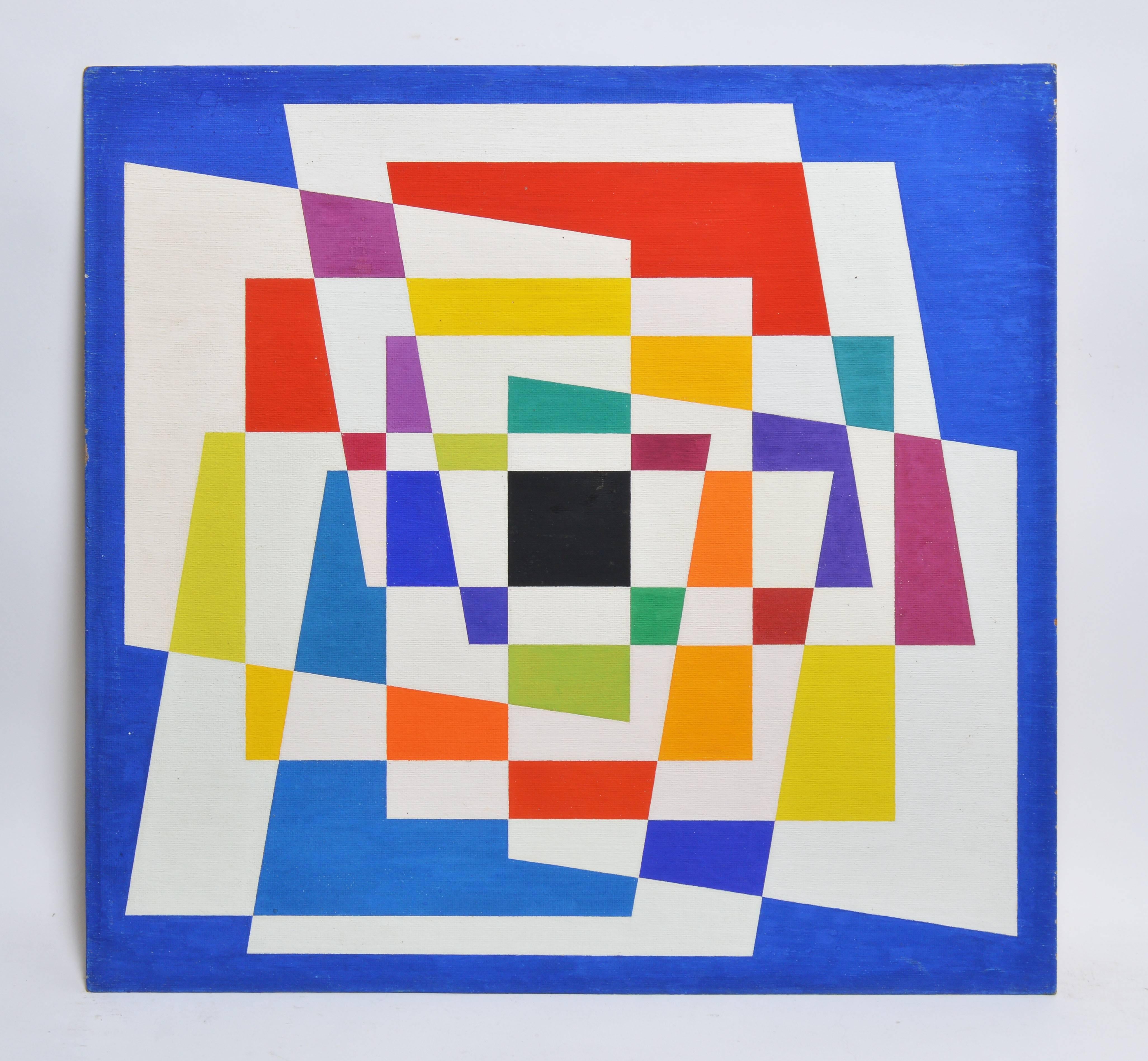 Mid Century Geometric Abstraction - Painting by Unknown