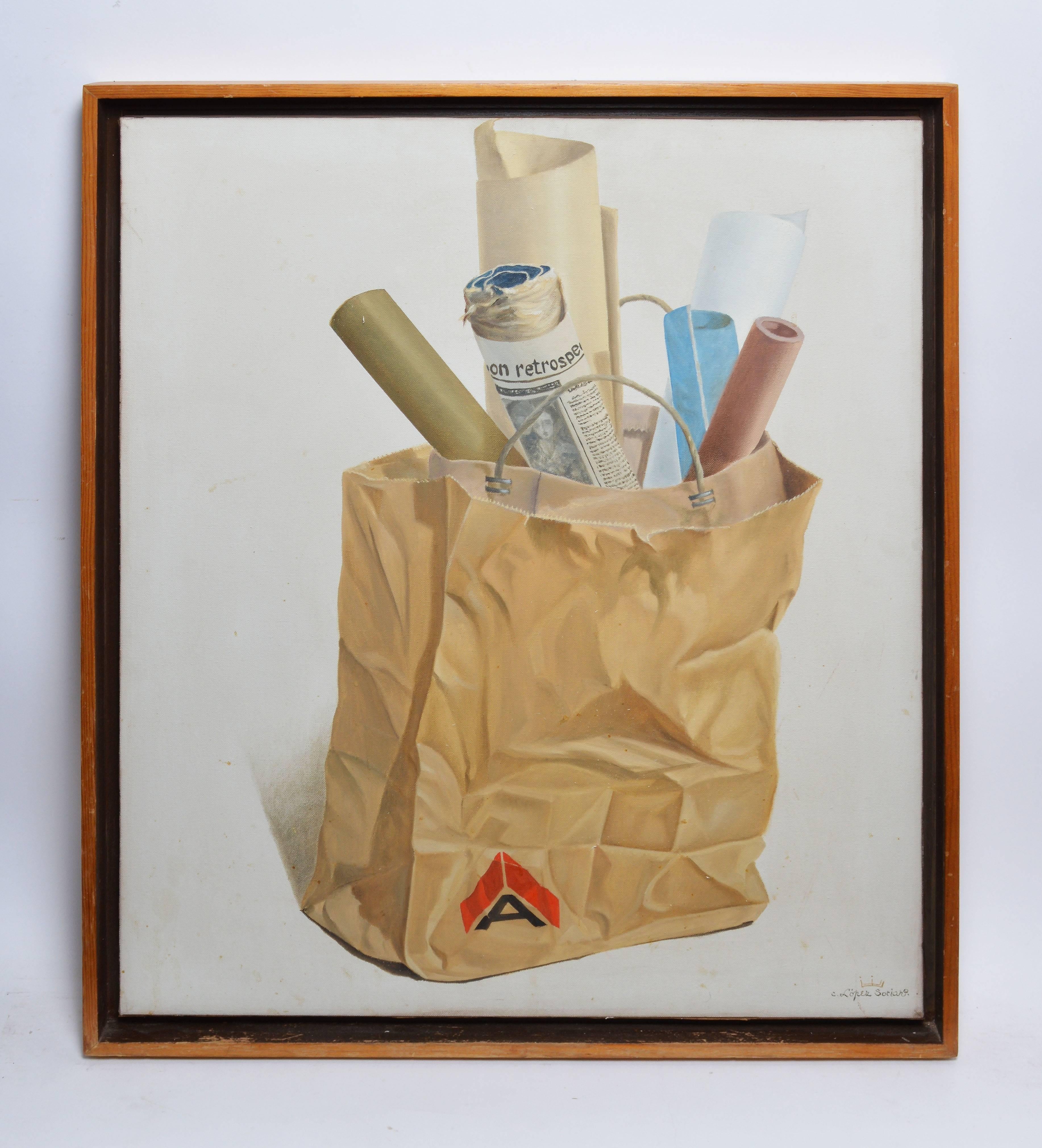 The Artist's Shopping Bag - Painting by Unknown