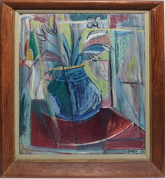 Mid Century Modern Abstract Flower Still Life