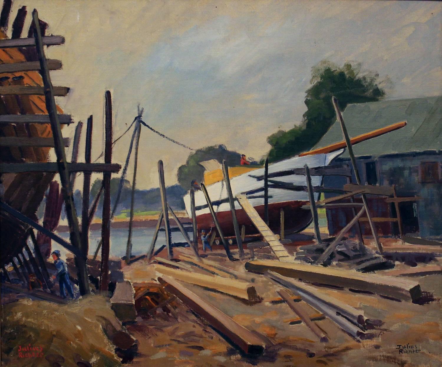 Landscape Painting de Julius Richter - Astillero