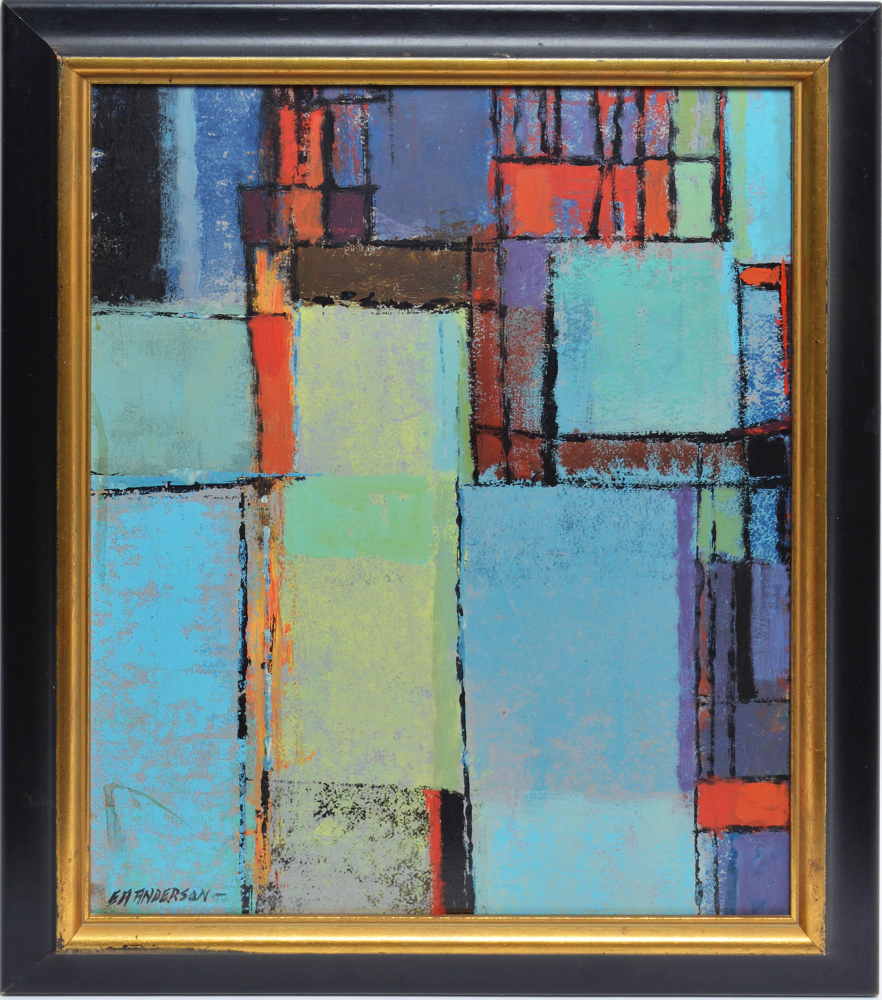 Edward Arthur Anderson Abstract Painting - Mid Century Abstract by Edward Anderson