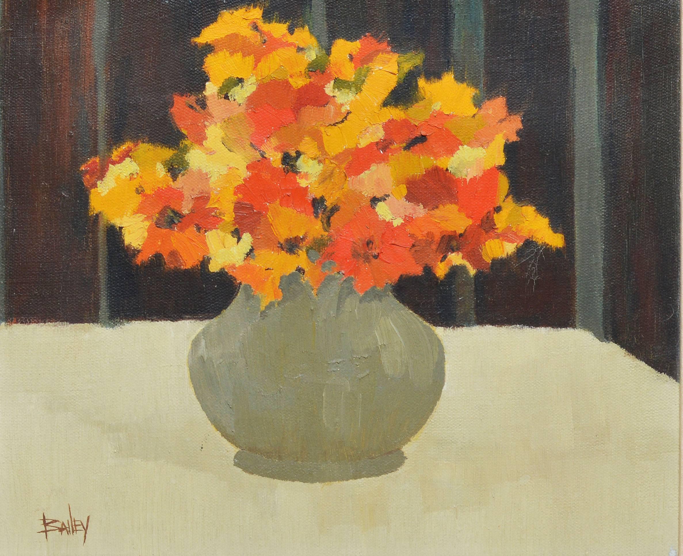 Impressionist Flower Still Life - Modern Painting by Unknown