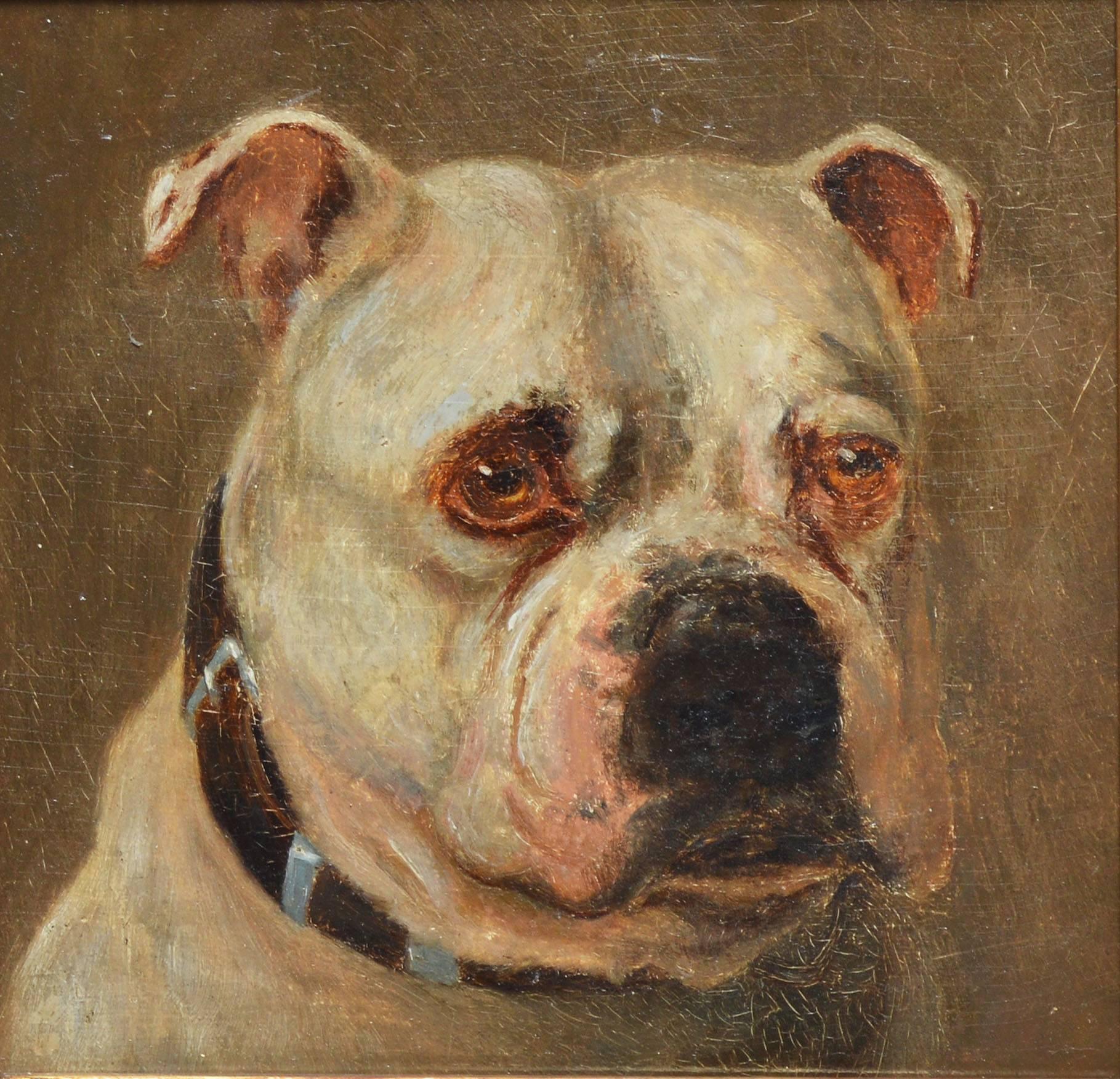 19th Century American School Portrait of a Dog - Realist Painting by Unknown