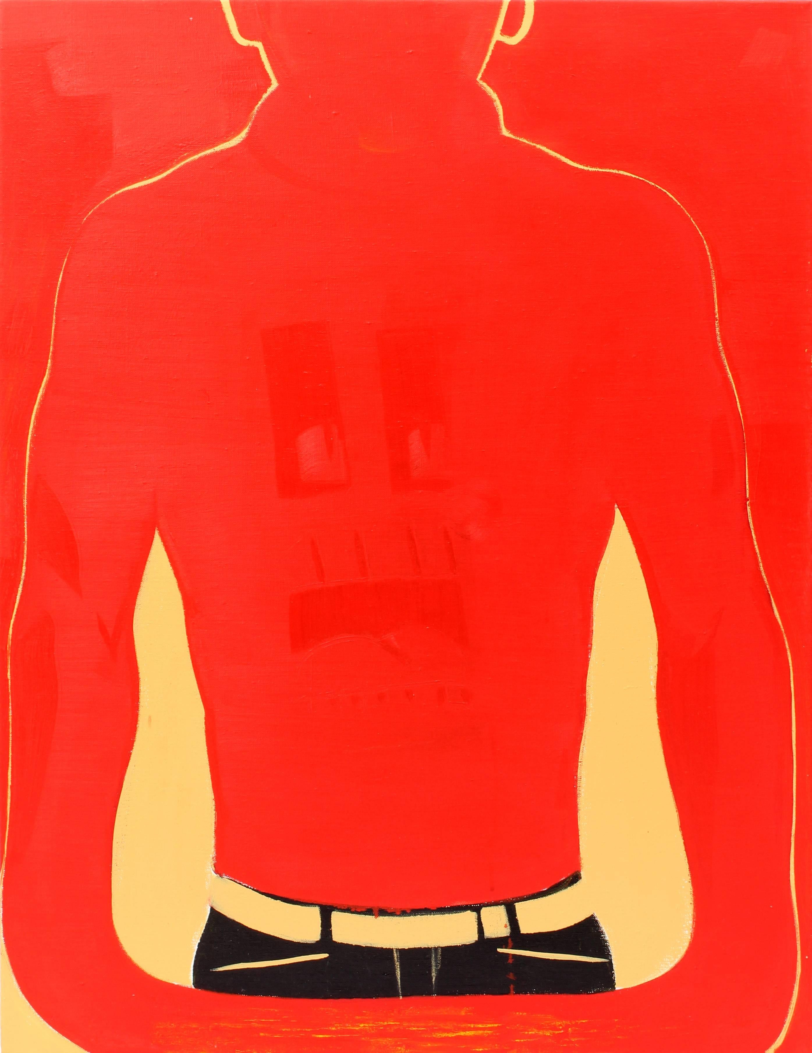 Portrait Painting Anthony Leone - L'homme en rouge