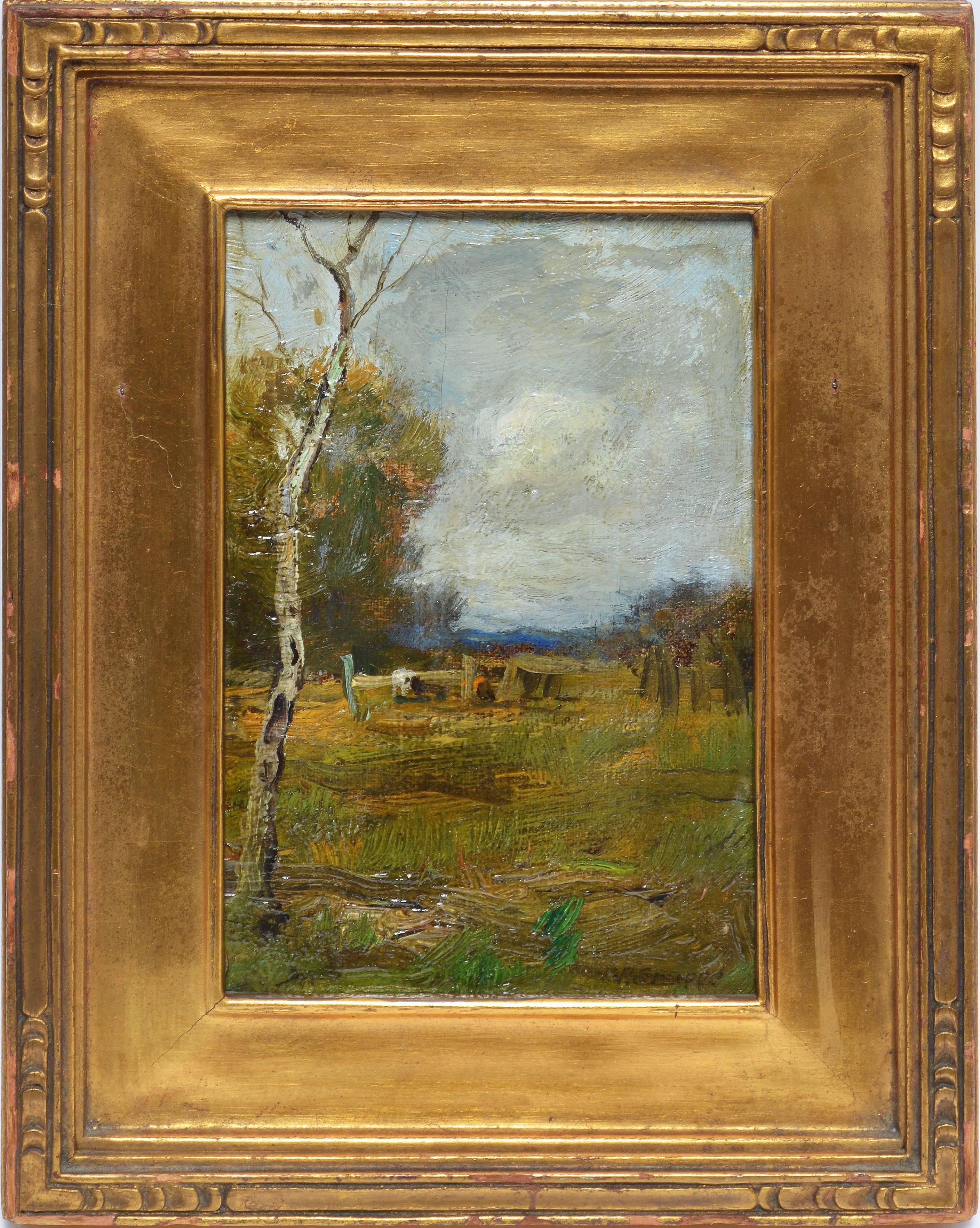 Charles Paul Gruppe Landscape Painting - Old Lyme Impressionist Landscape by Charles Gruppe