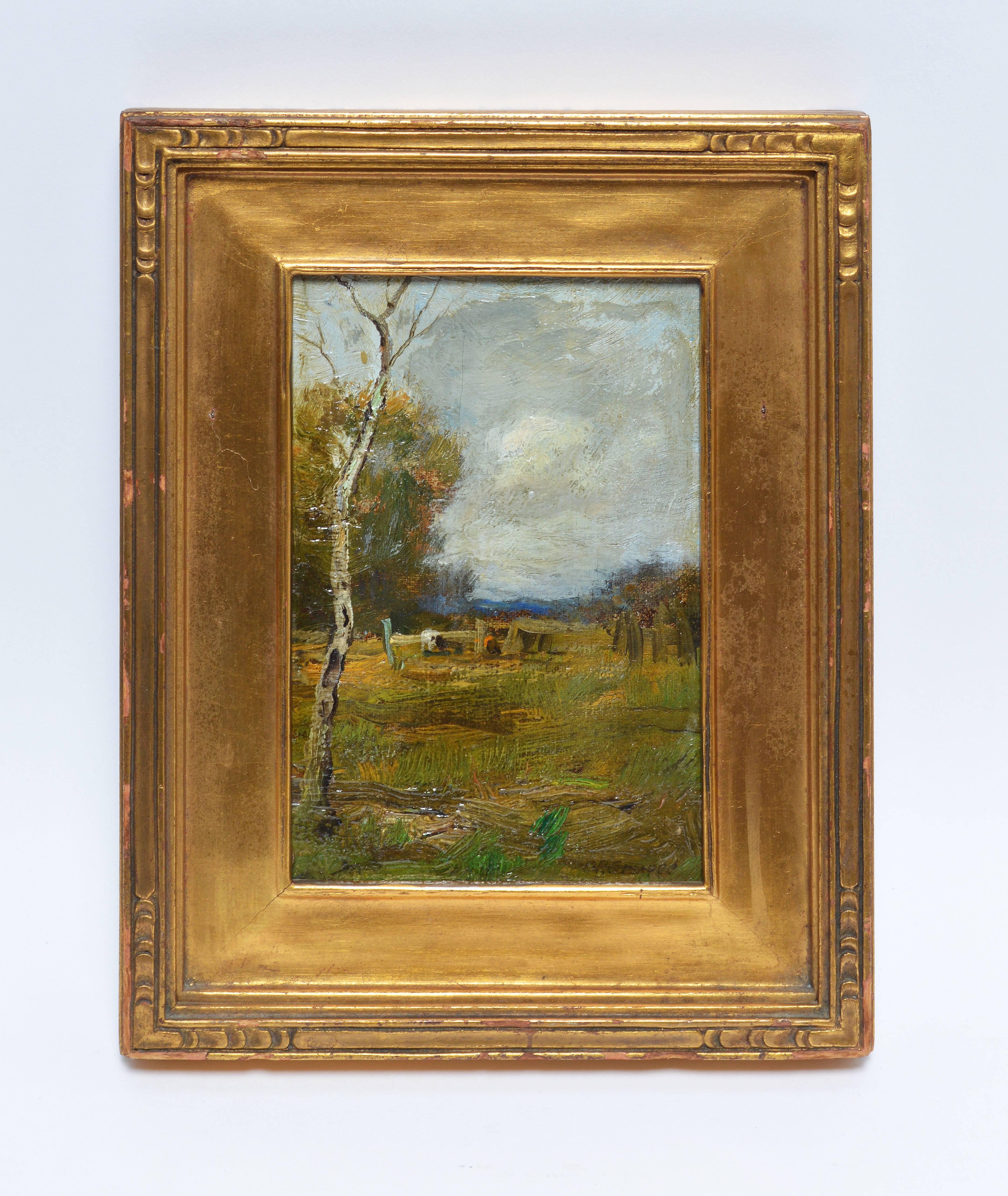 Old Lyme Impressionist Landscape by Charles Gruppe - Painting by Charles Paul Gruppe
