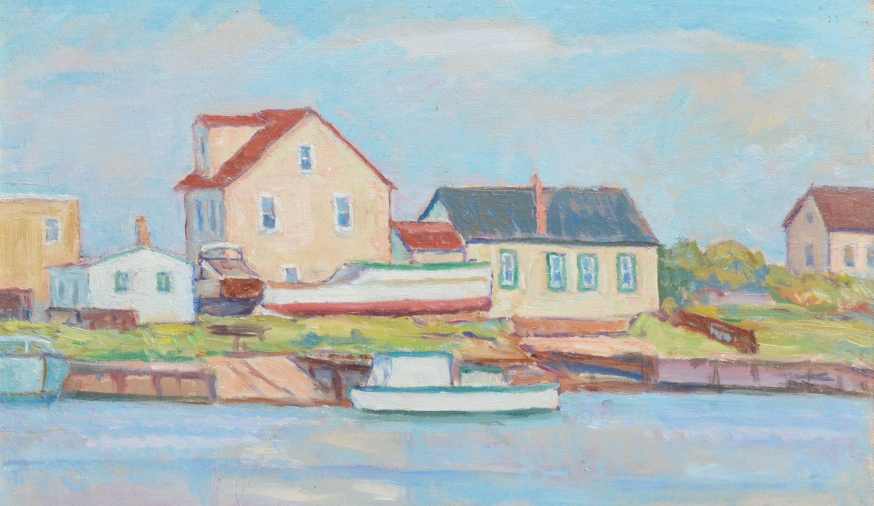New England Impressionist Dock View by Joseph Grossman 2