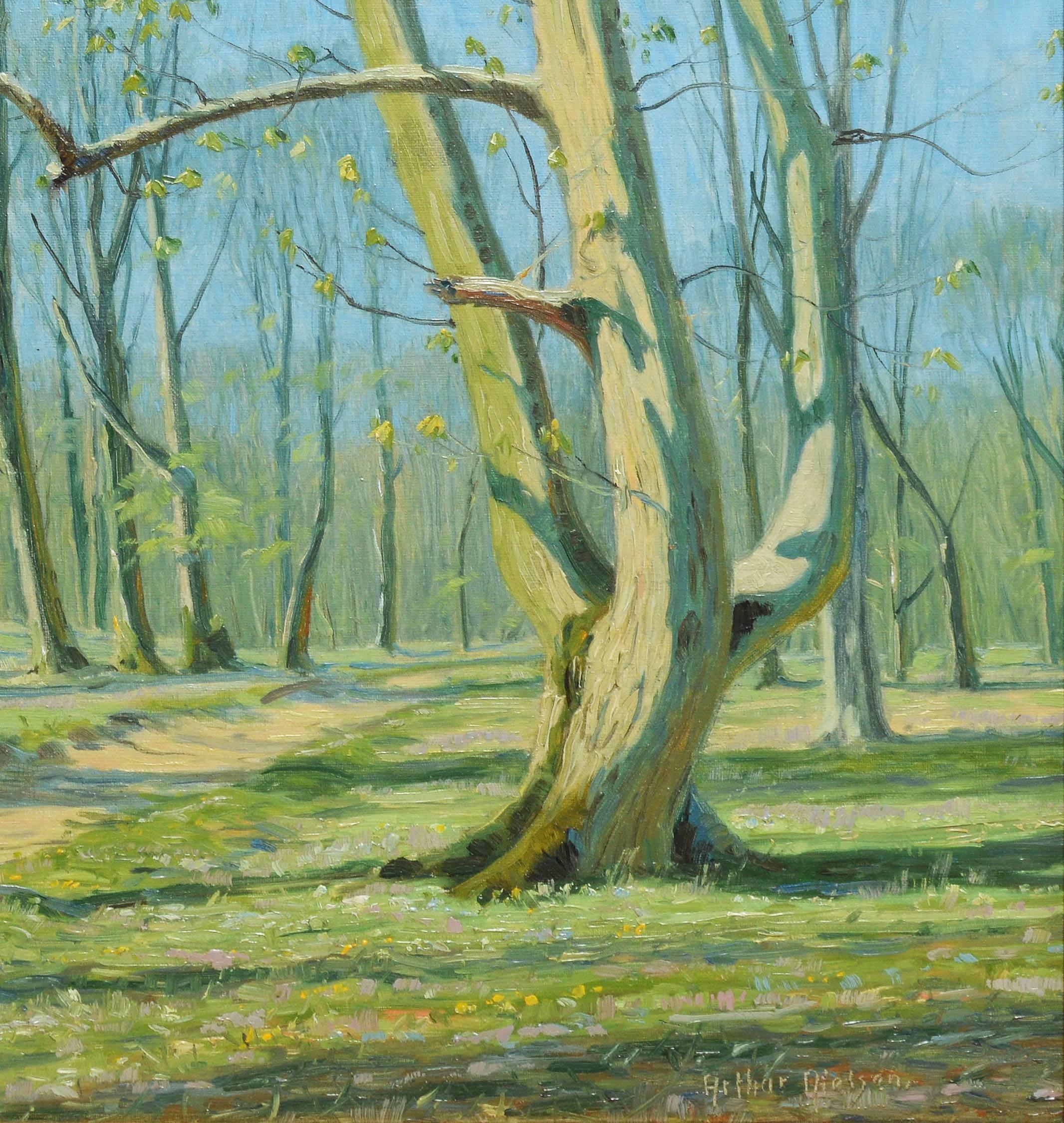 Sunlit Danish Forest by Arthur Nielsen 3