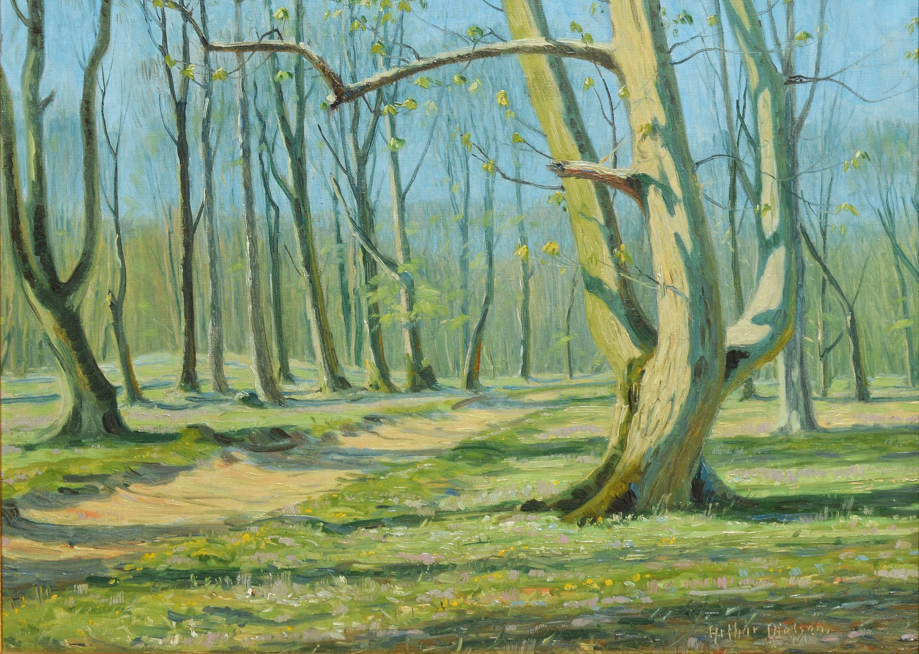 Sunlit Danish Forest by Arthur Nielsen 2