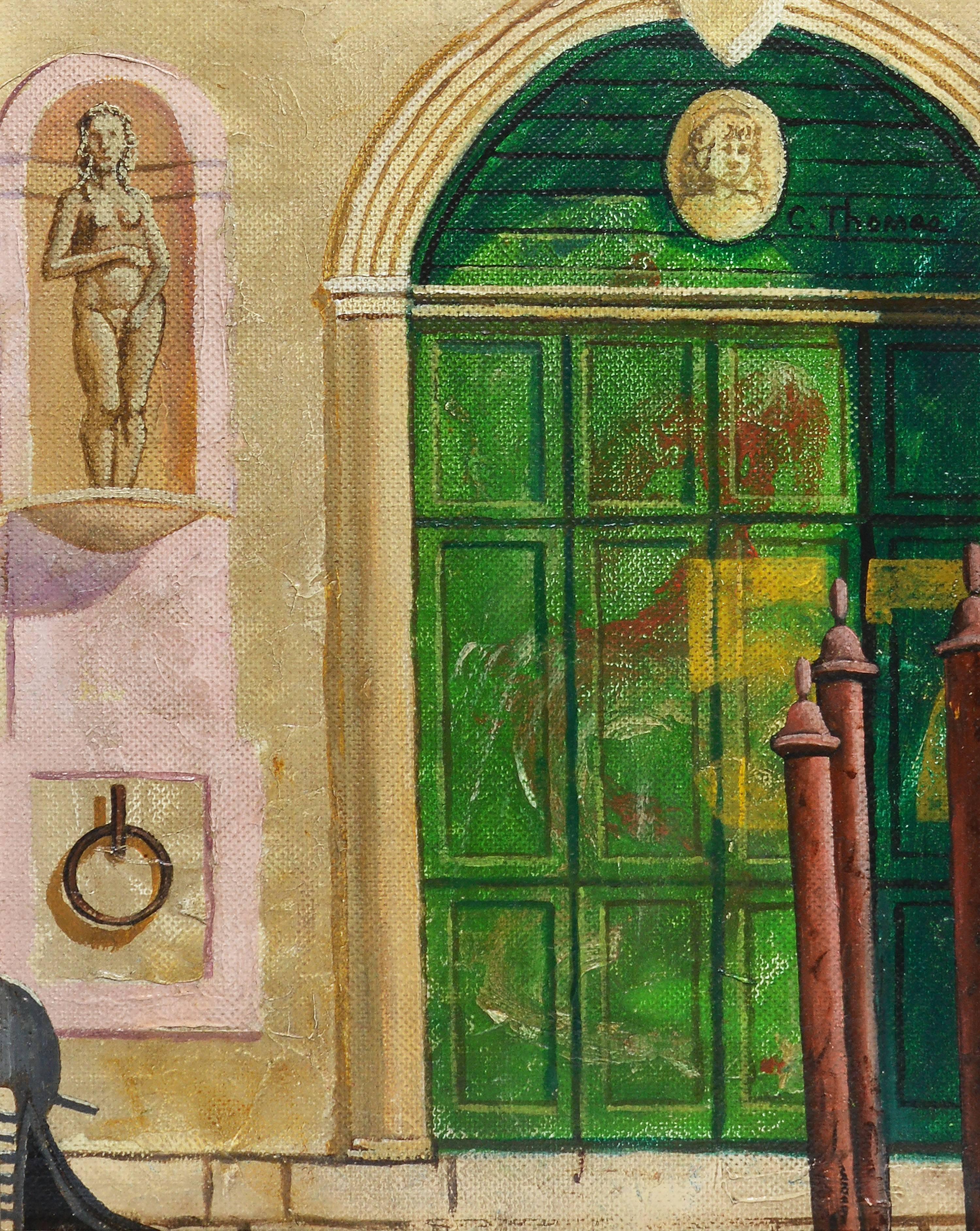 Venetian Doorway - Modern Painting by Unknown