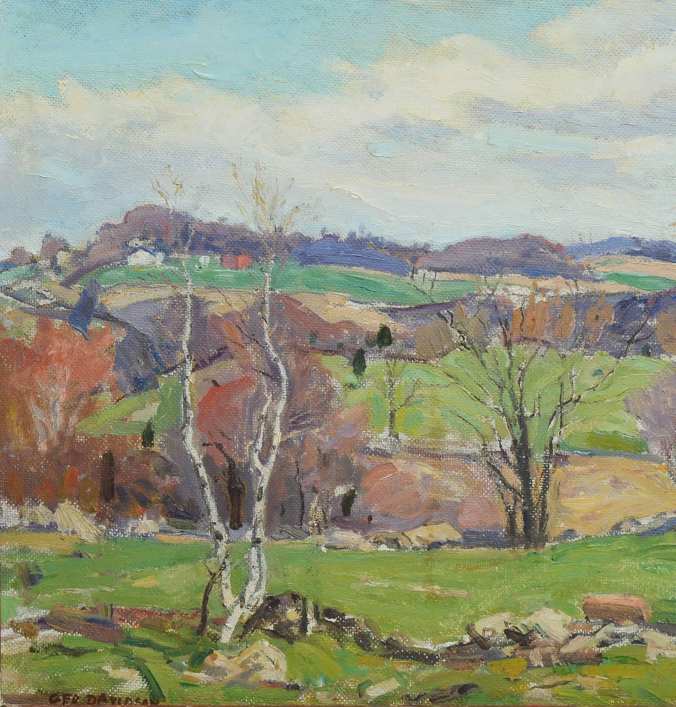 Fall Landscape by George Davidson  - Impressionist Painting by George Davidson b.1889