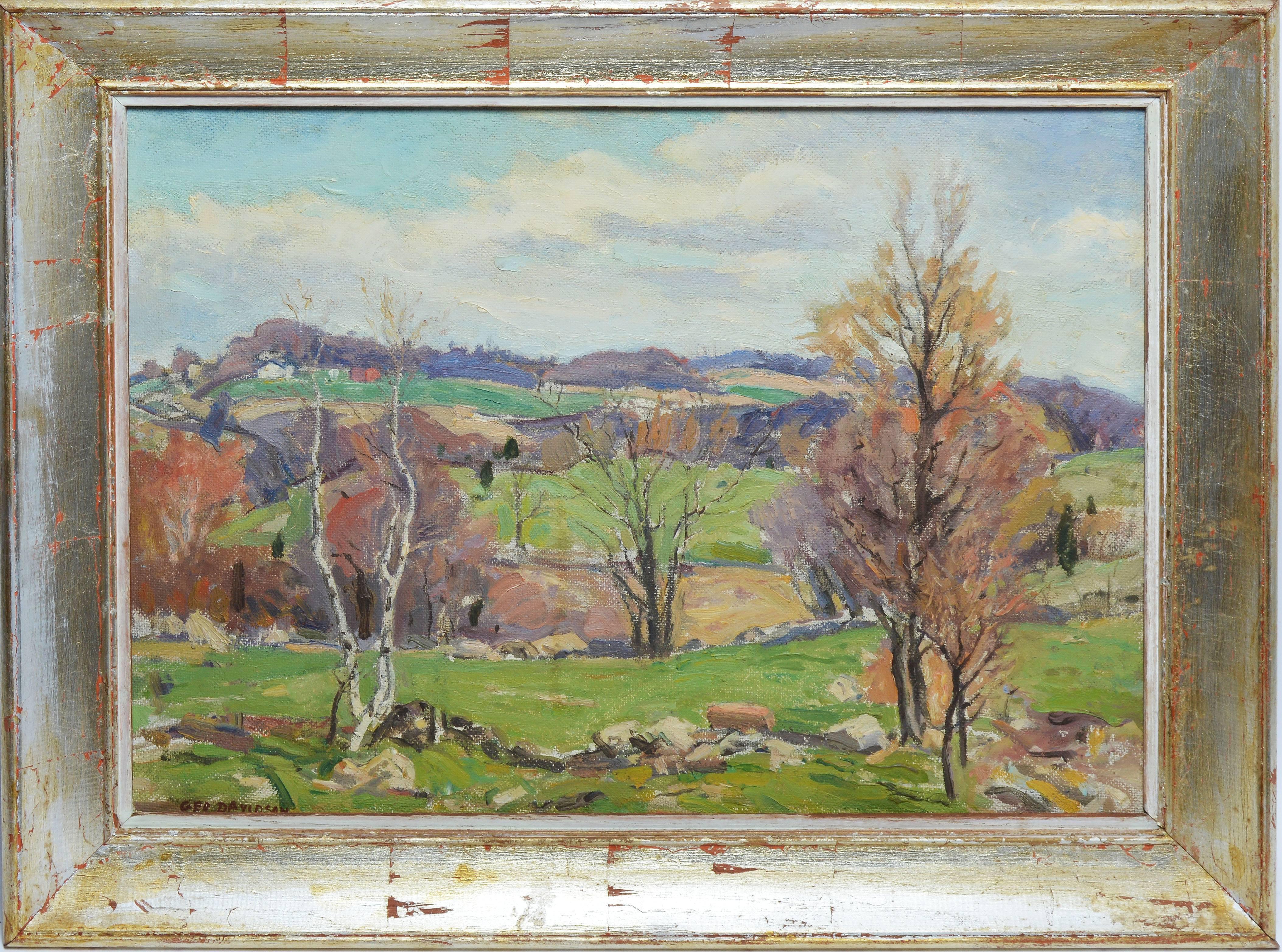 George Davidson b.1889 Landscape Painting - Fall Landscape by George Davidson 