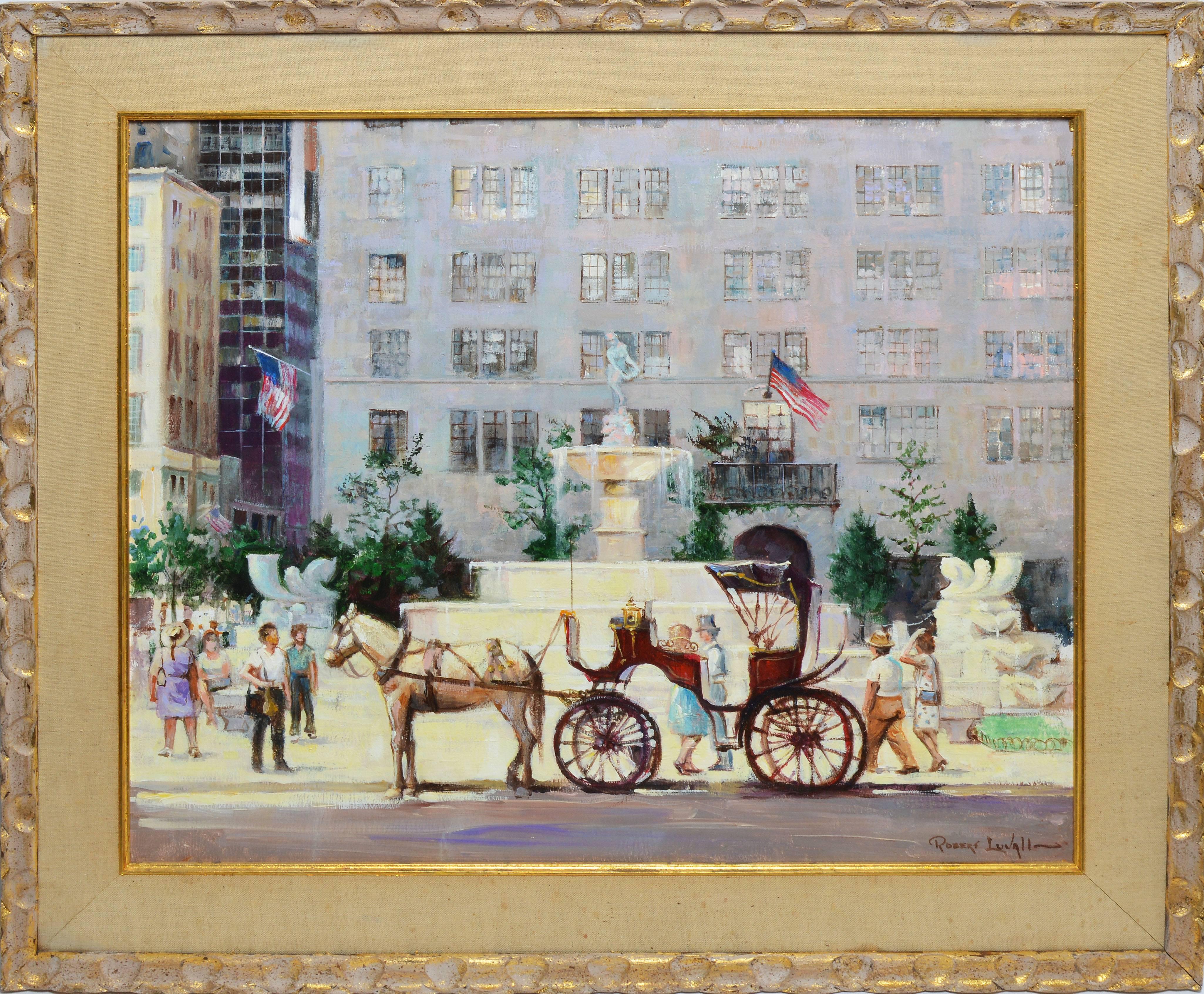 Robert Luvall Landscape Painting - View of the Plaza Hotel, New York City
