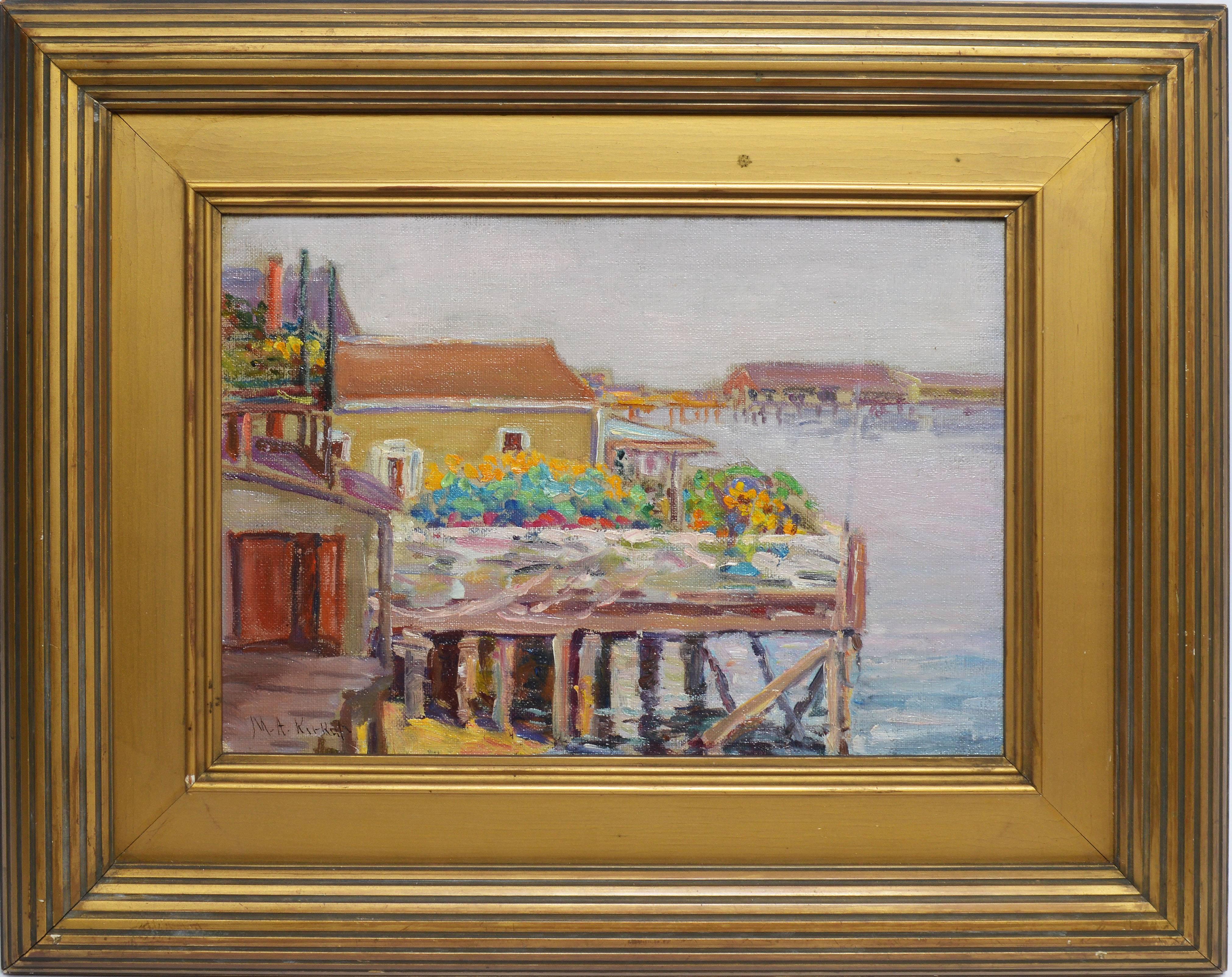 Mary A. Kirkup Landscape Painting - New England Harbor by Mary Kirkup