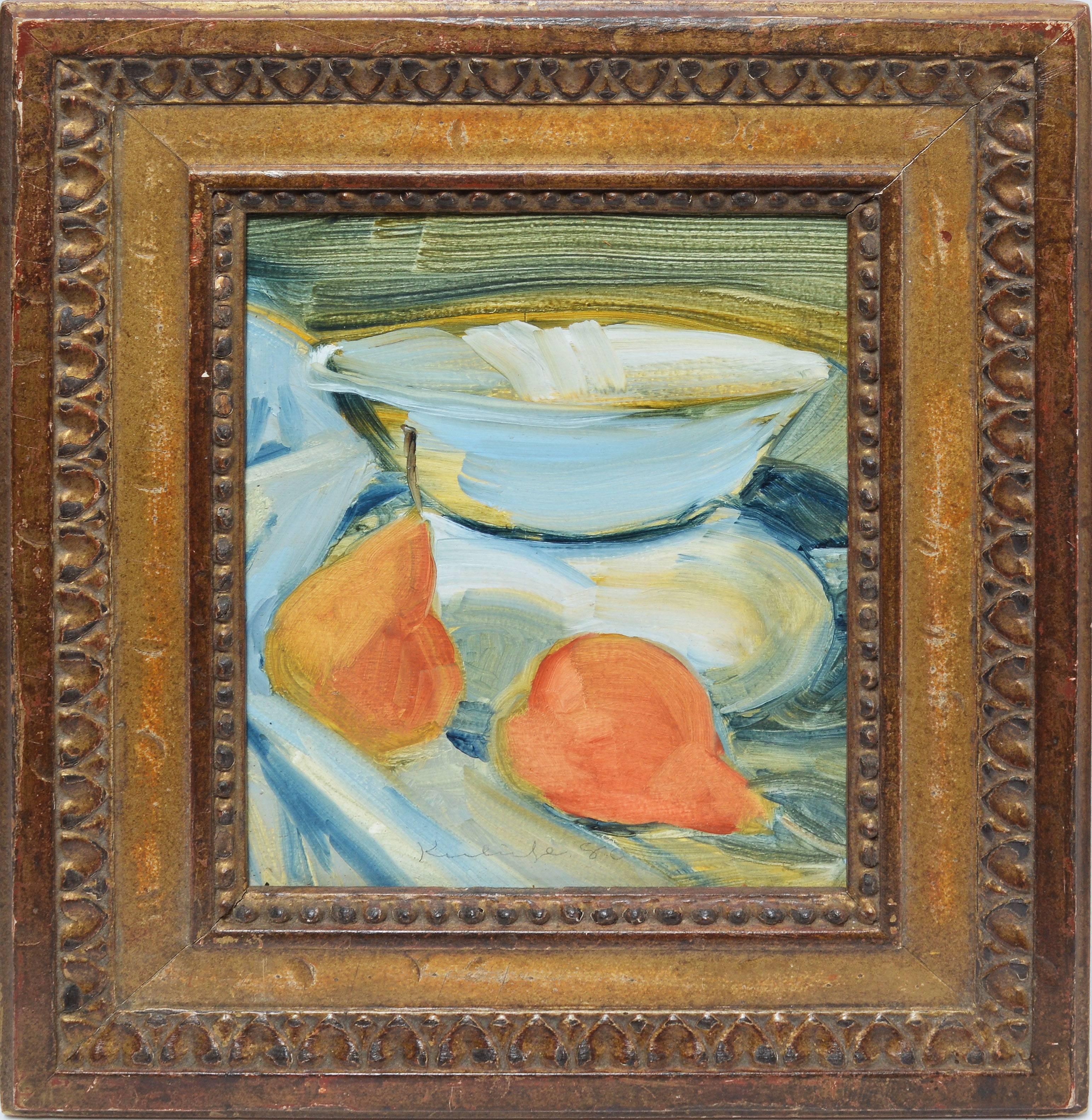 Still Life with Pears - Painting by Robert Kulicke