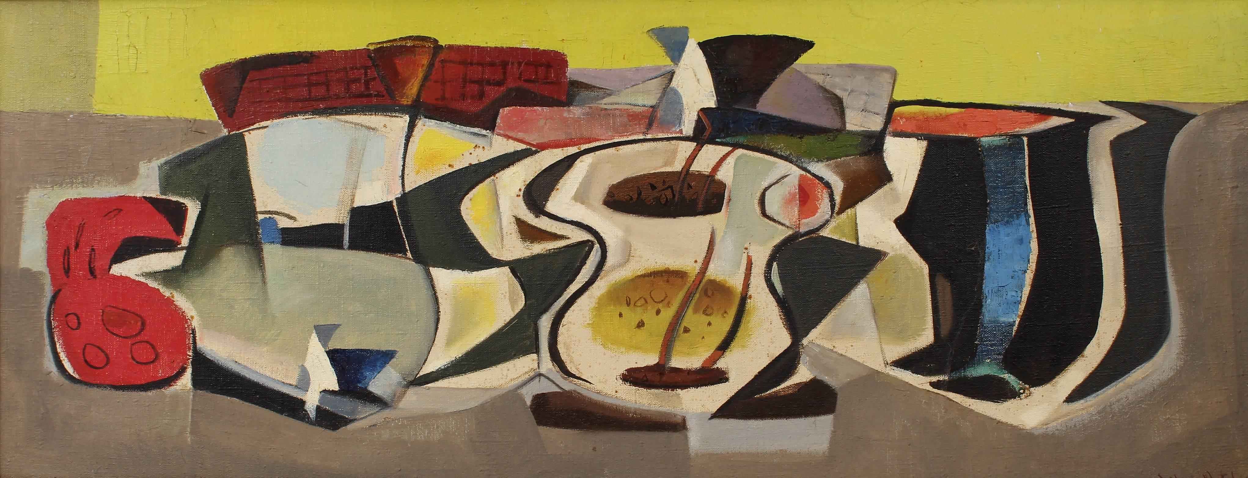 JOHN W. HATCH Abstract Painting - Cubist Still Life