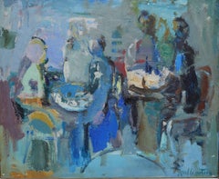 Paris Modern School, Cafe View by Jerry Krellestein
