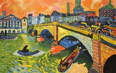 Modernist Cityscape with Bridge Modernist Cityscape with Bridge