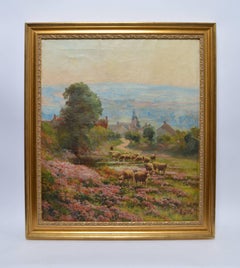 Schaf Grazing among Wildblumen von Edouard Pail