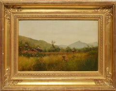 Hudson River School view with Wild Flowers by Roswell Shurtleff