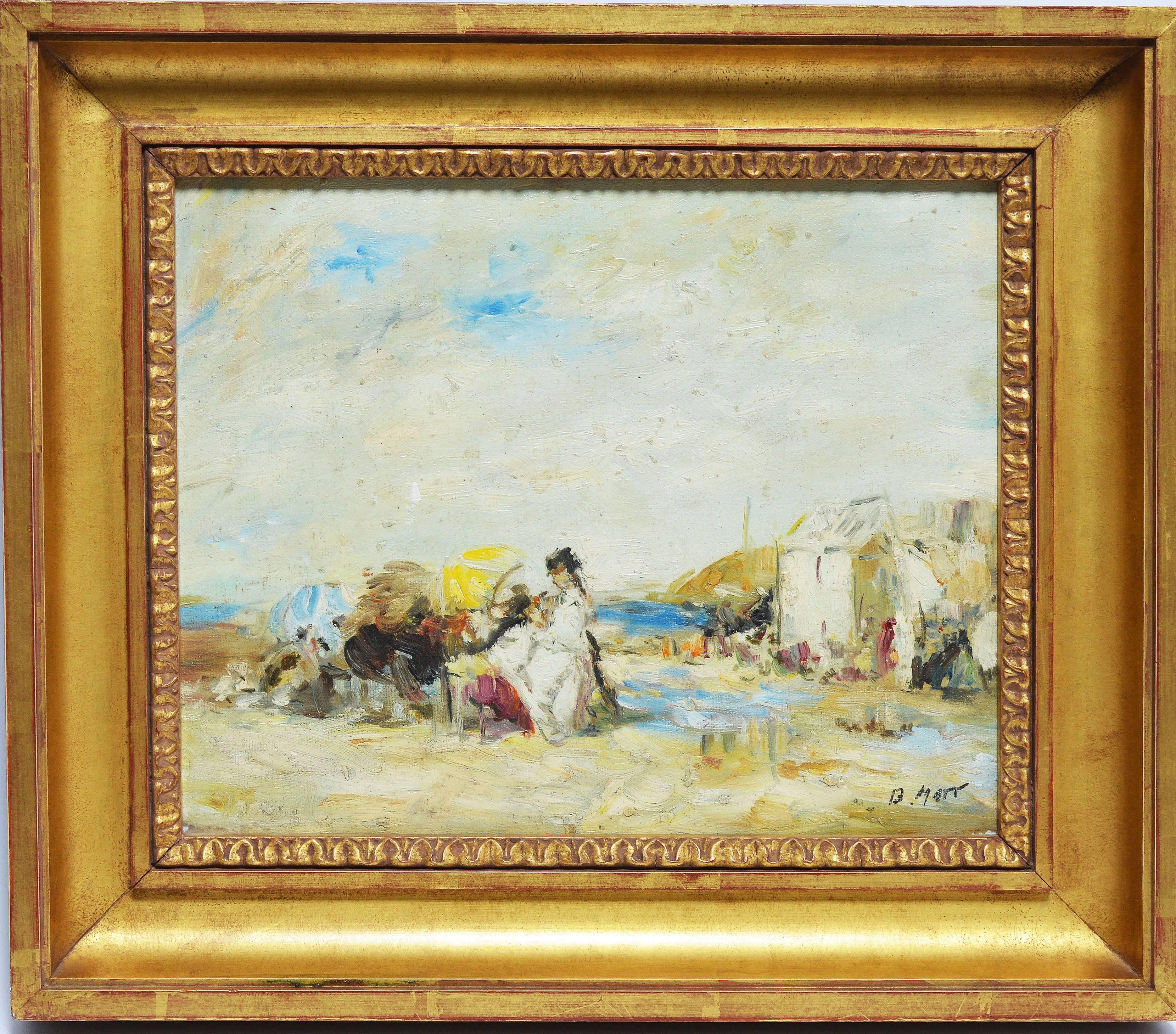 Unknown Landscape Painting - Summer Day at the Beach