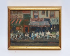 Greenwich Village Street Cafes, New York City View by Bernard Lennon