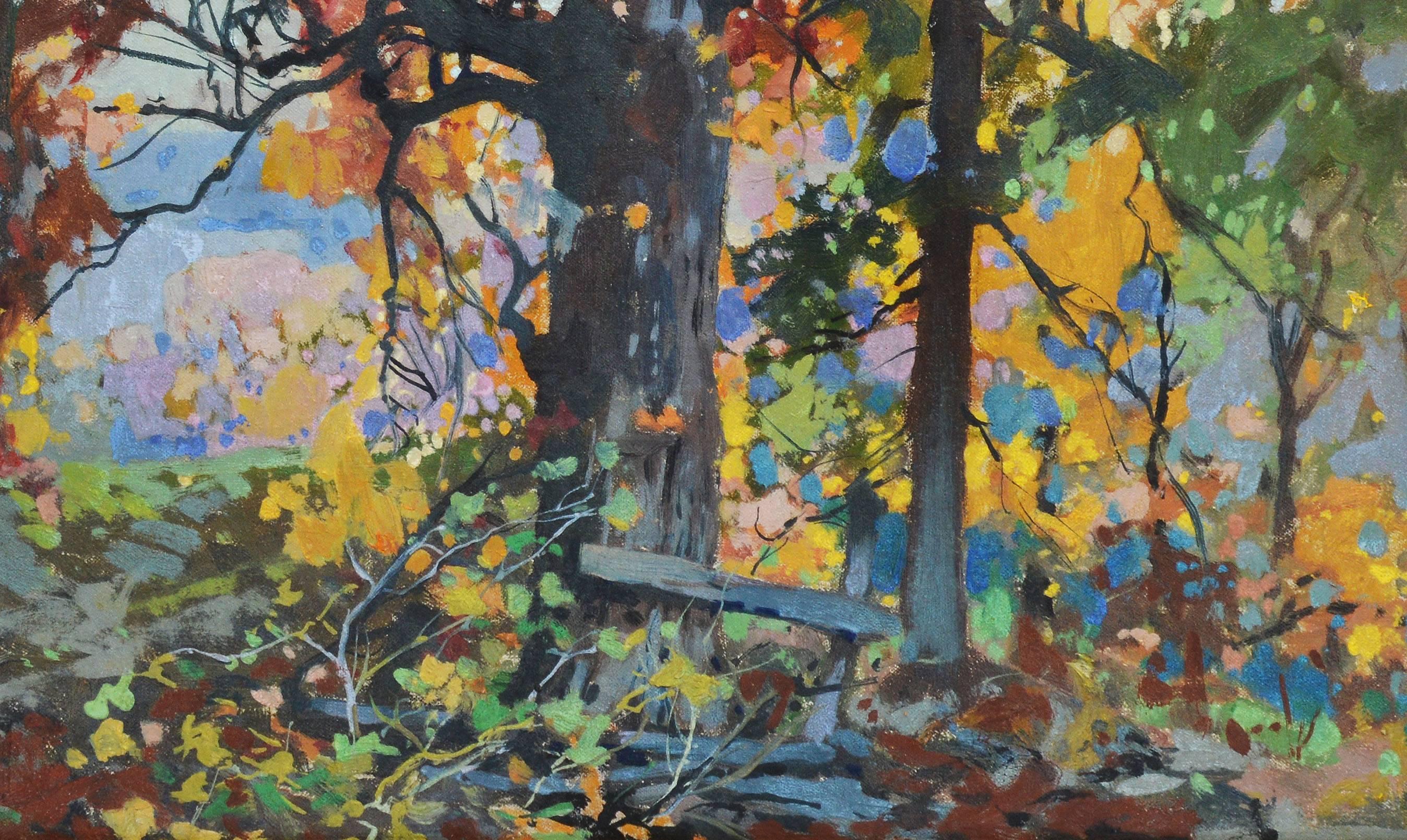 Fall Impressionist Landscape of Brown County Park 1936 by John Zwara 1