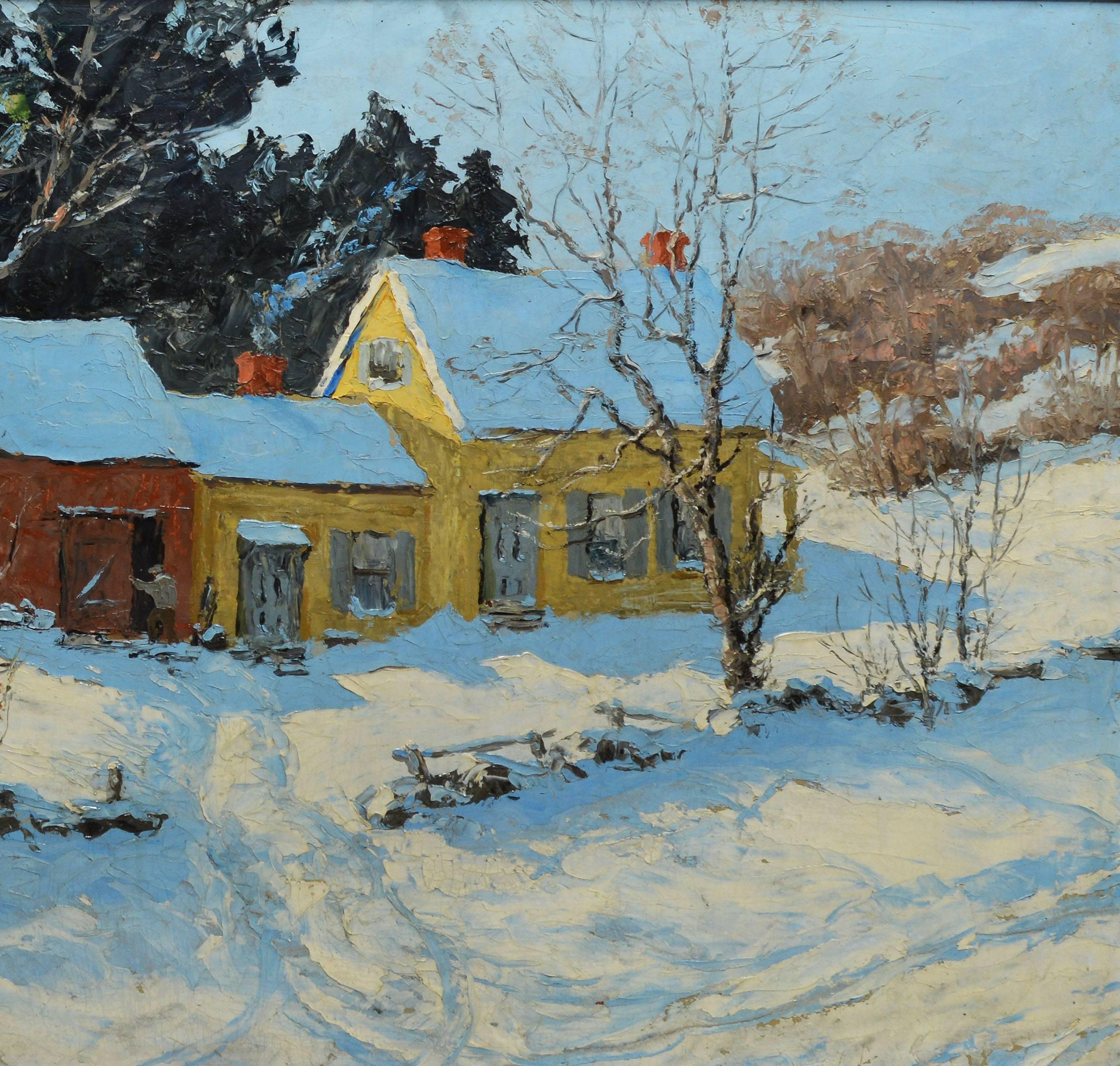 Winter Landscape with Barns by Marion Gray Traver 1