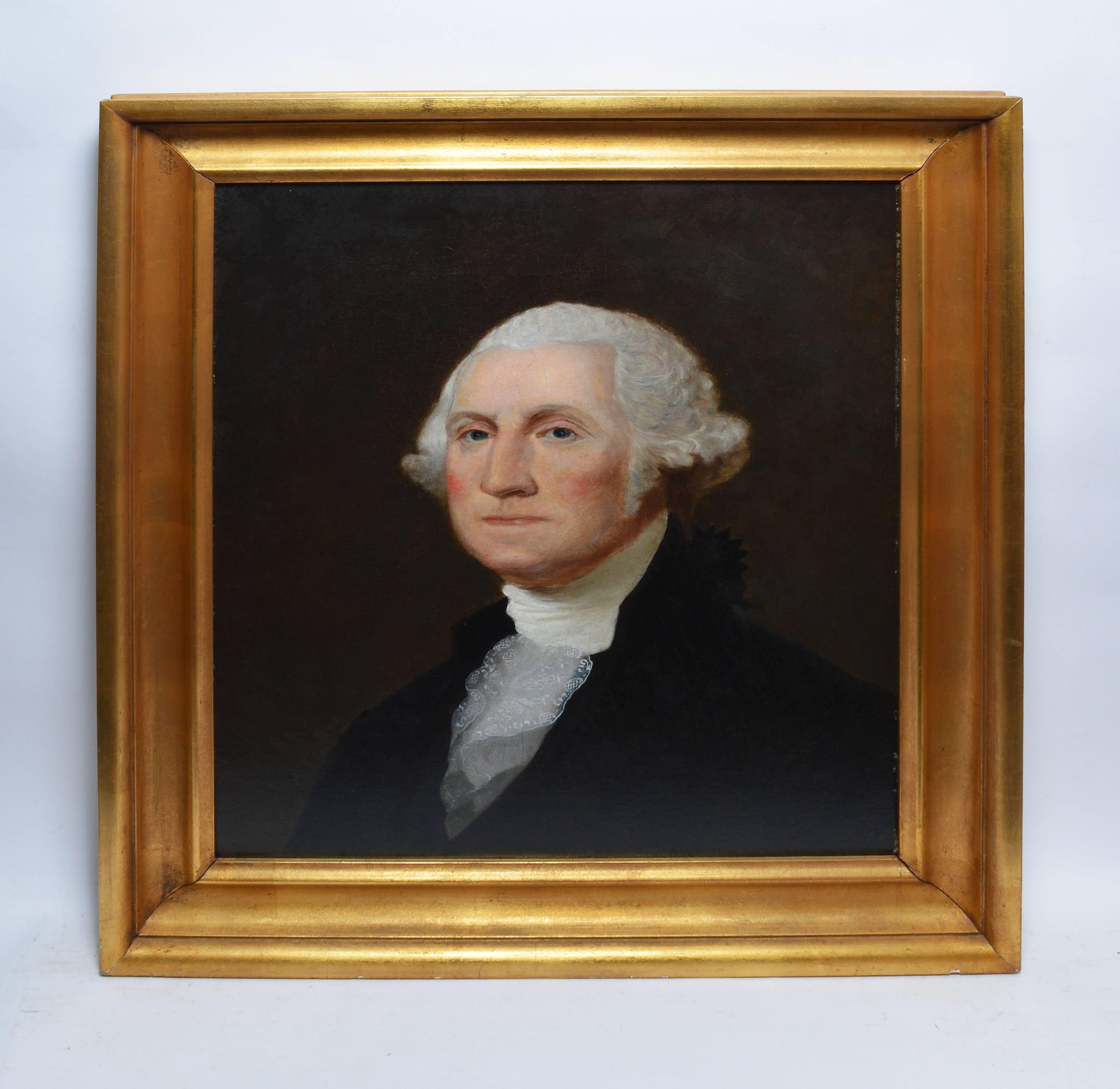 19th Century American School Portrait of George Washington - Painting by Unknown