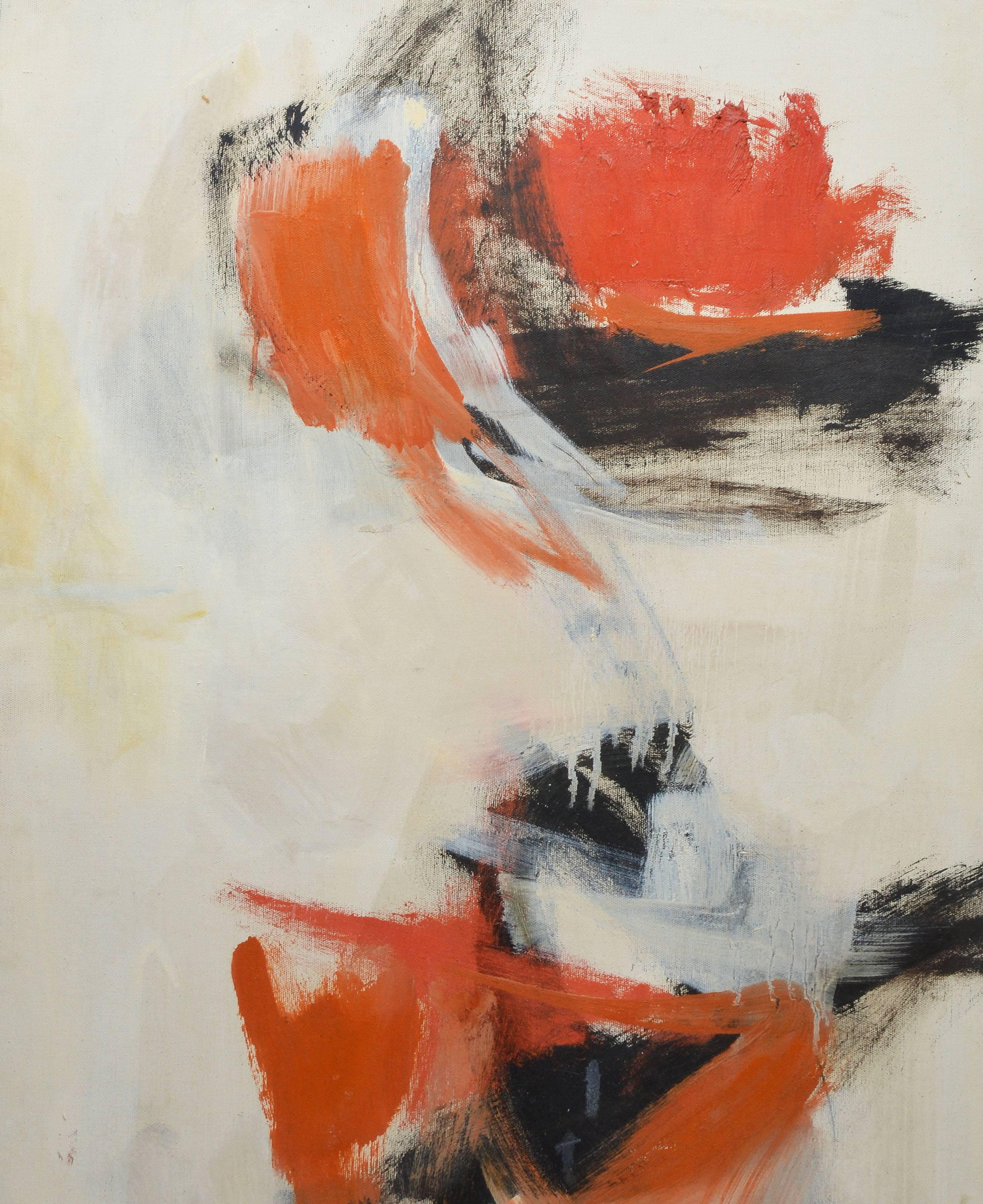 Abstract expressionist composition by Daphne Clarke titled, 