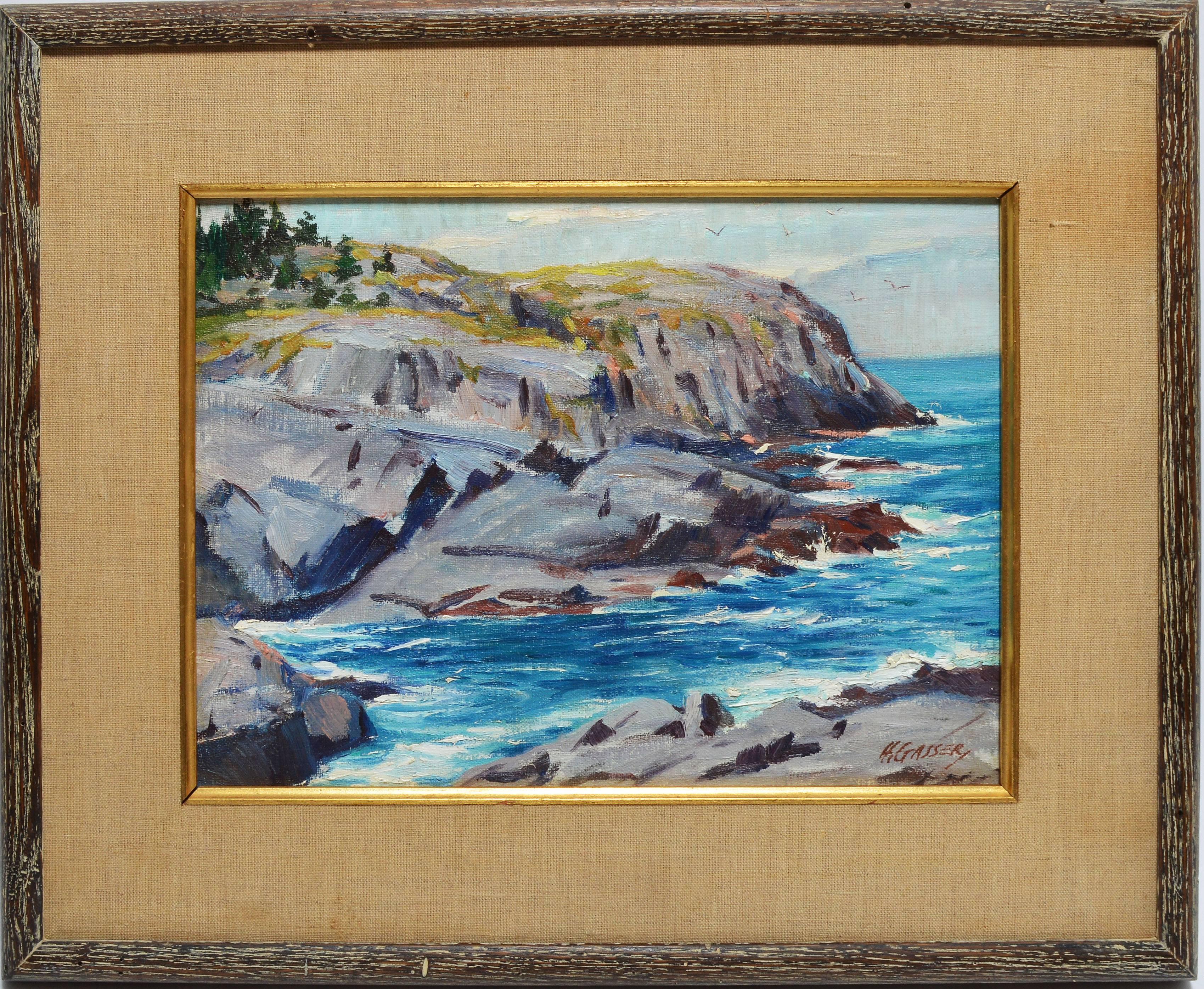 Surf Motif II by Henry Gasser - Painting by Henry Martin Gasser