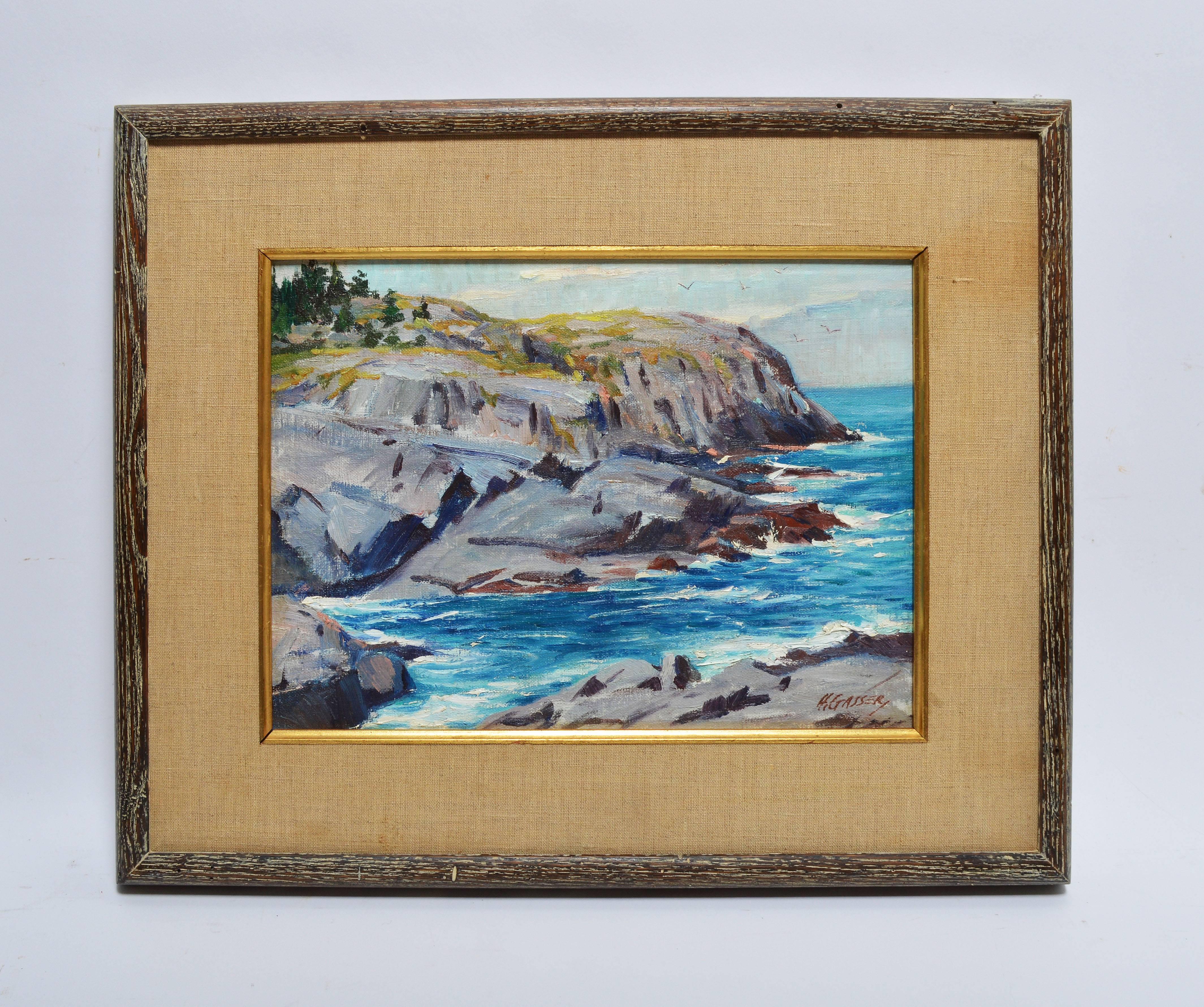 Henry Martin Gasser Landscape Painting - Surf Motif II by Henry Gasser