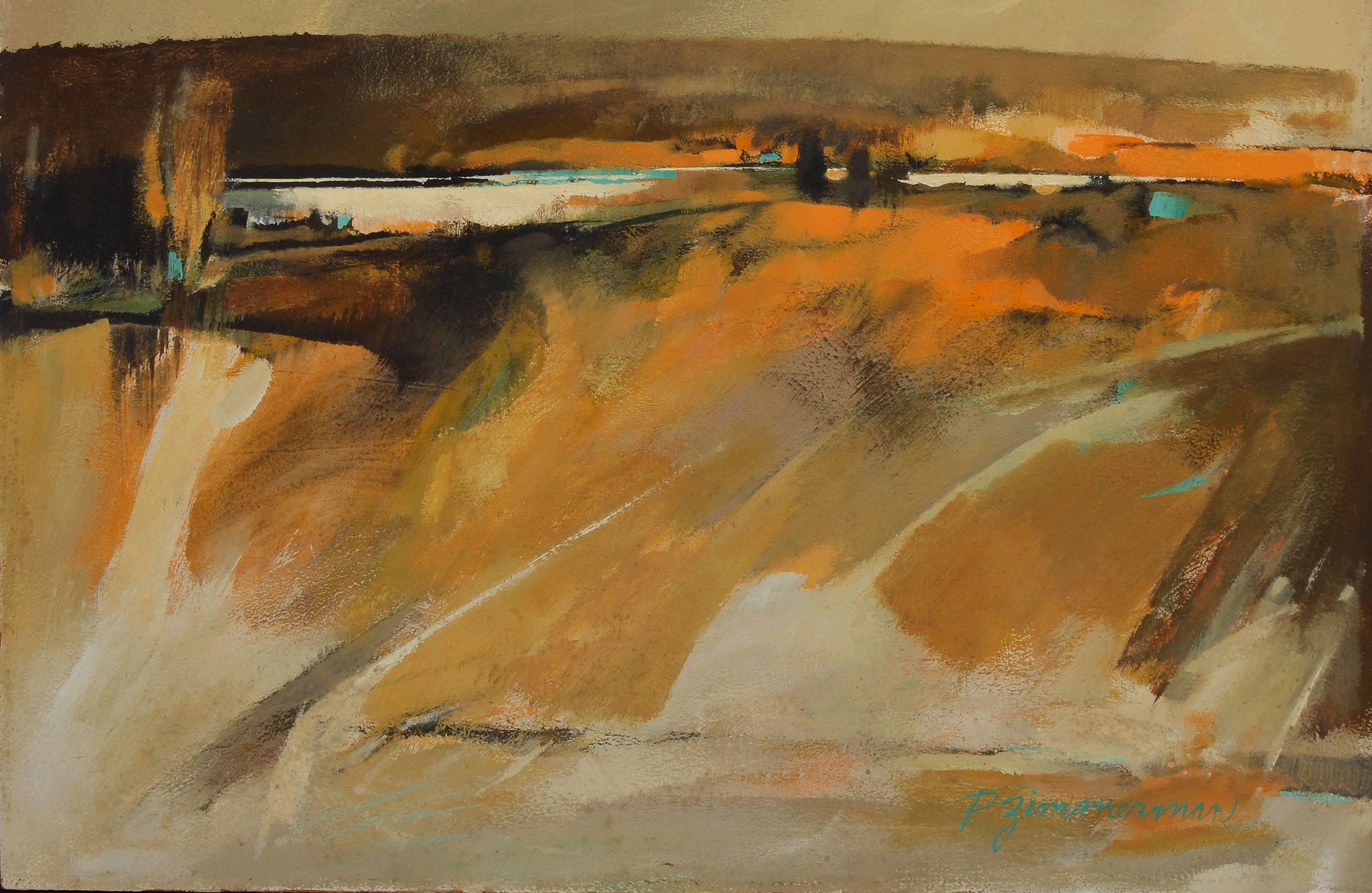 Modernist Sunset River Landscape by Paul Zimmerman 4