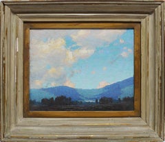 Jour d'été:: paysage impressionniste en panneau de faïence d'Allen Dean Cochran
