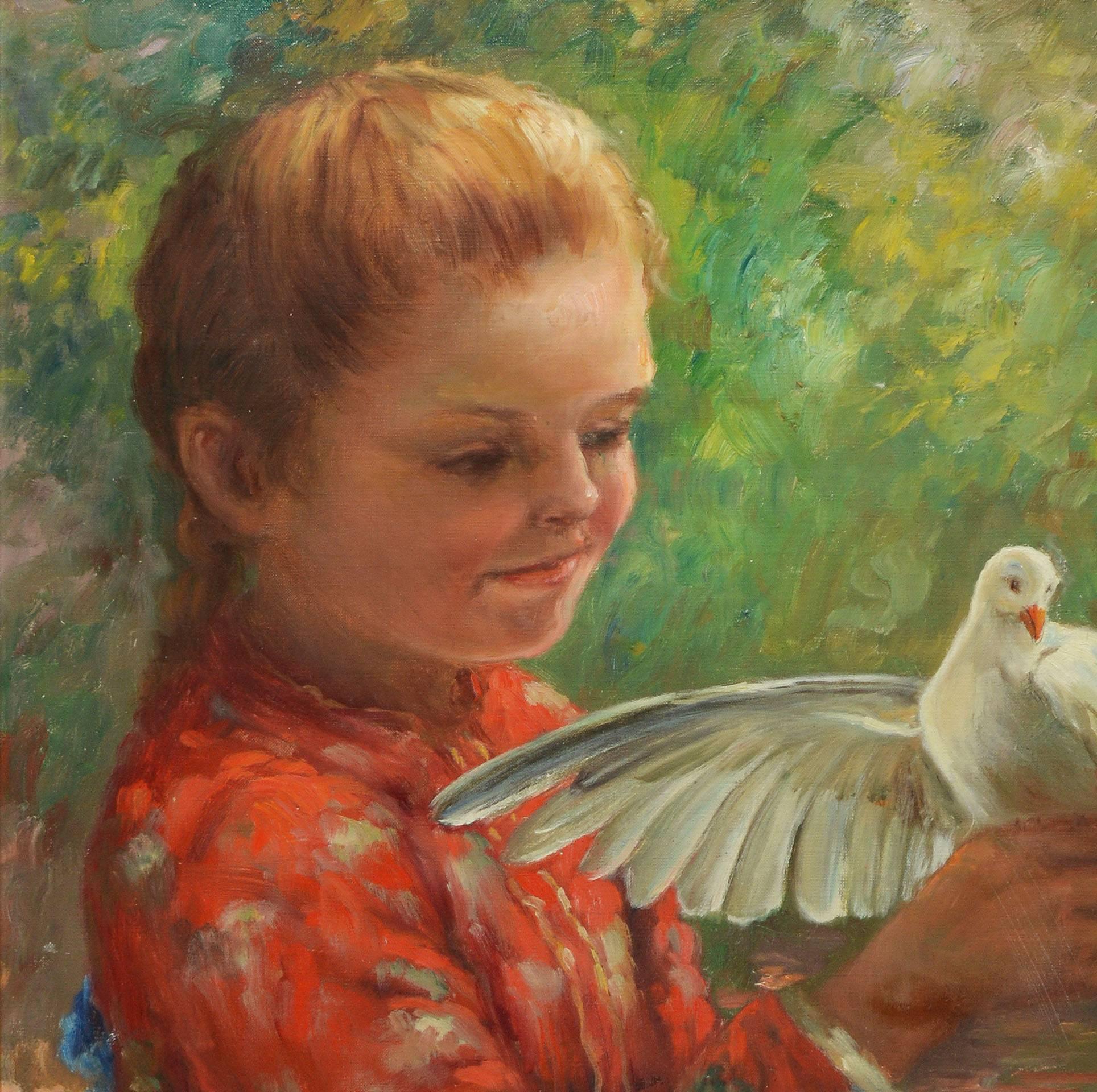 painting of young girl